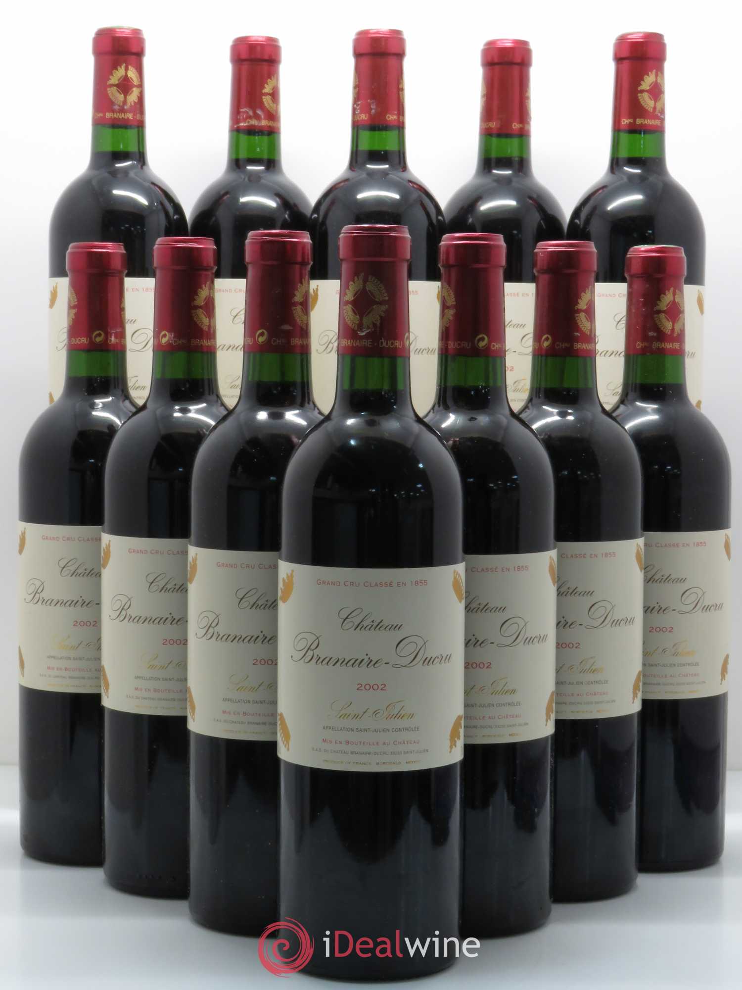 Château Branaire Ducru 4ème Grand Cru Classé 2002 - Lot de 12 bouteilles - 0
