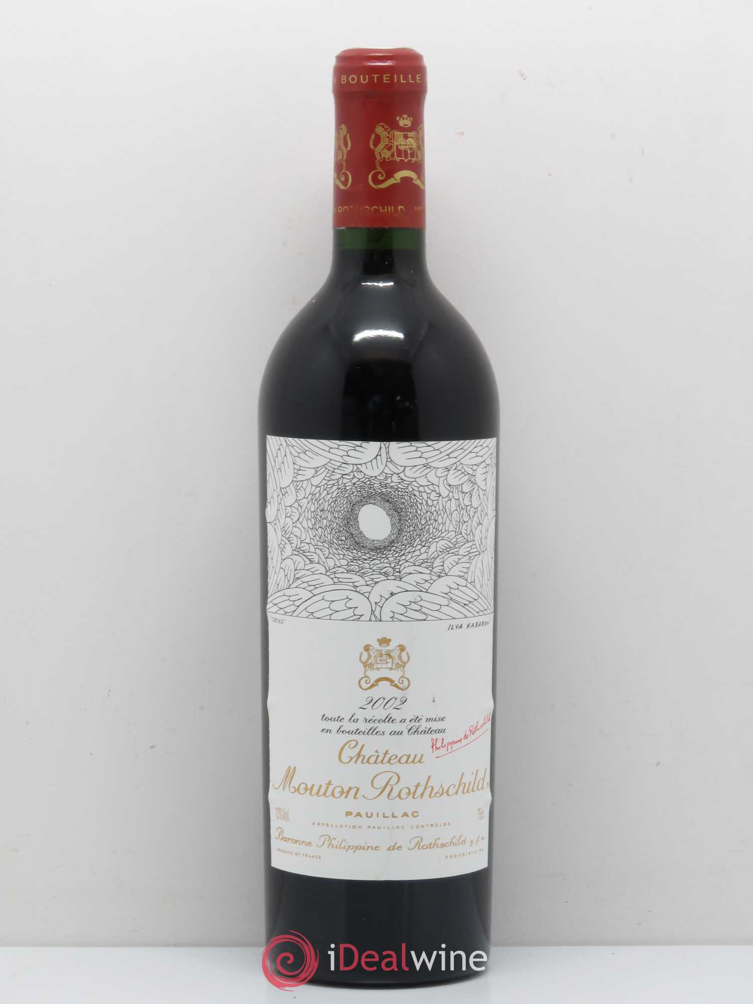 Château Mouton Rothschild 1er Grand Cru Classé 2002 - Lot de 1 bouteille - 0
