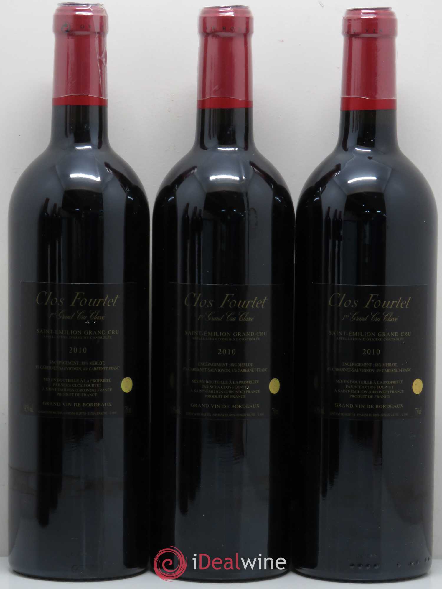 Clos Fourtet 1er Grand Cru Classé B 2010 - Lot de 6 bouteilles - 2