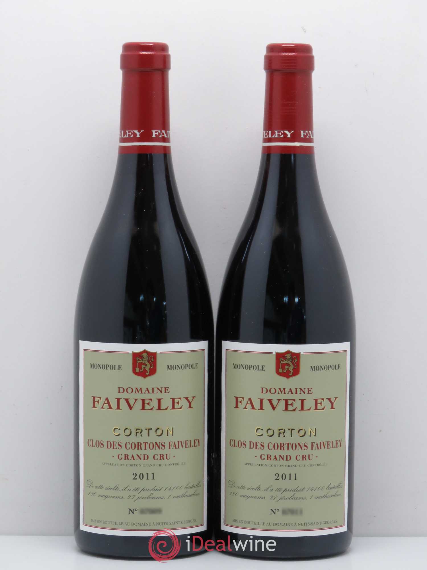Corton Grand Cru Clos des Cortons Faiveley 2011 - Lot de 2 bouteilles - 0