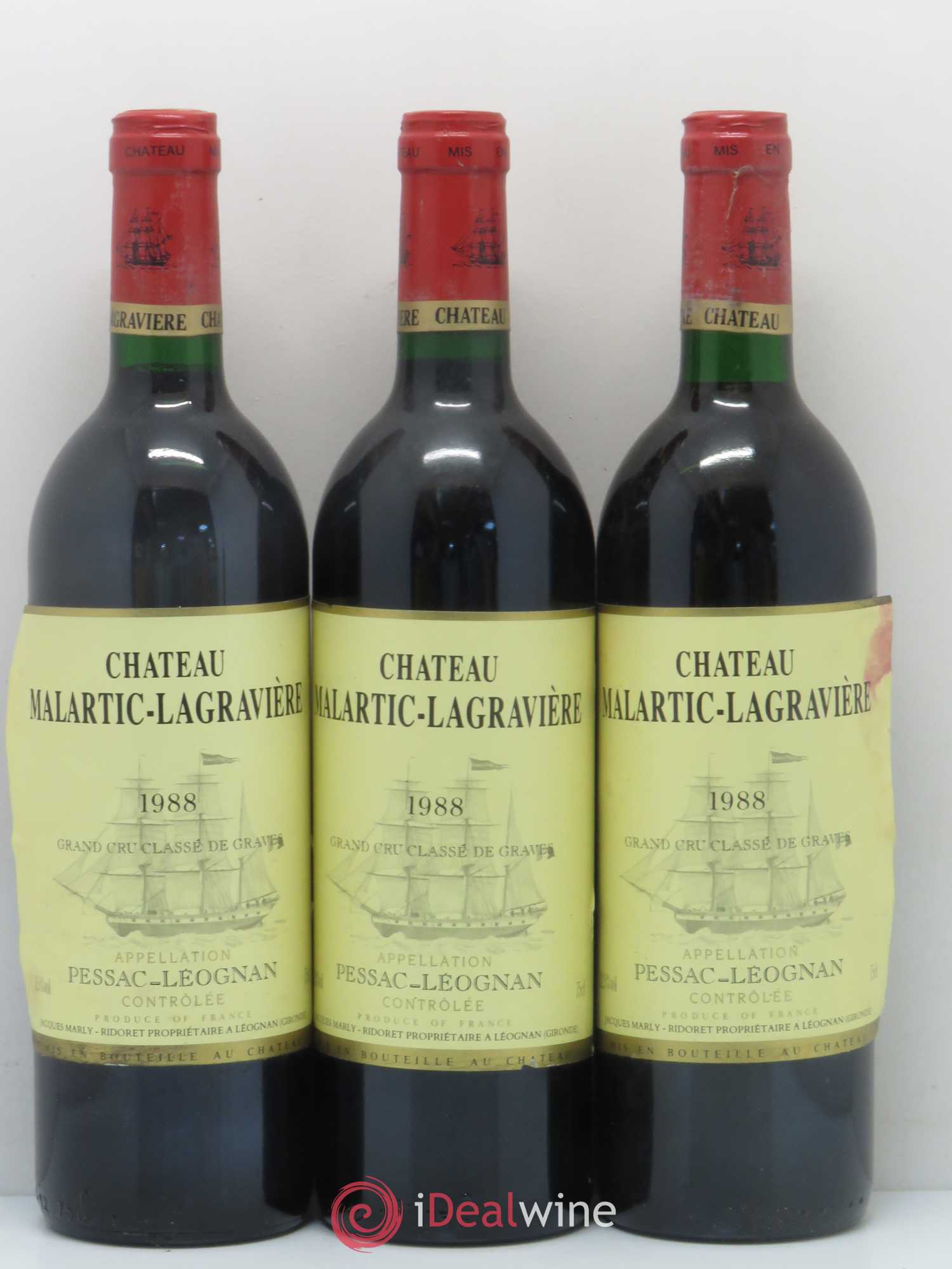 Château Malartic-Lagravière Cru Classé de Graves 1988 - Lot de 12 bouteilles - 2