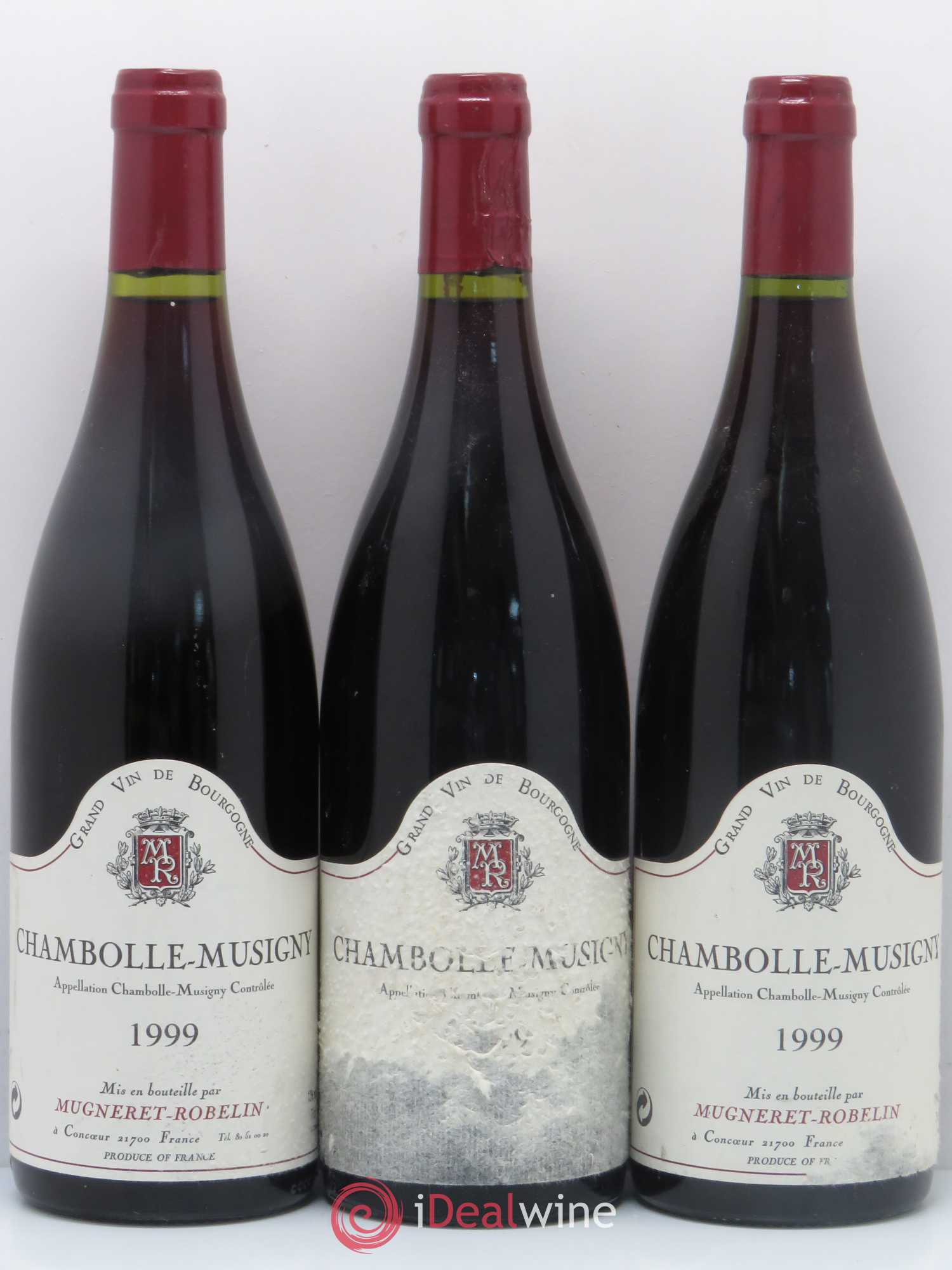 Chambolle-Musigny Mugneret Robelin 1999 - Lot de 3 bouteilles - 0