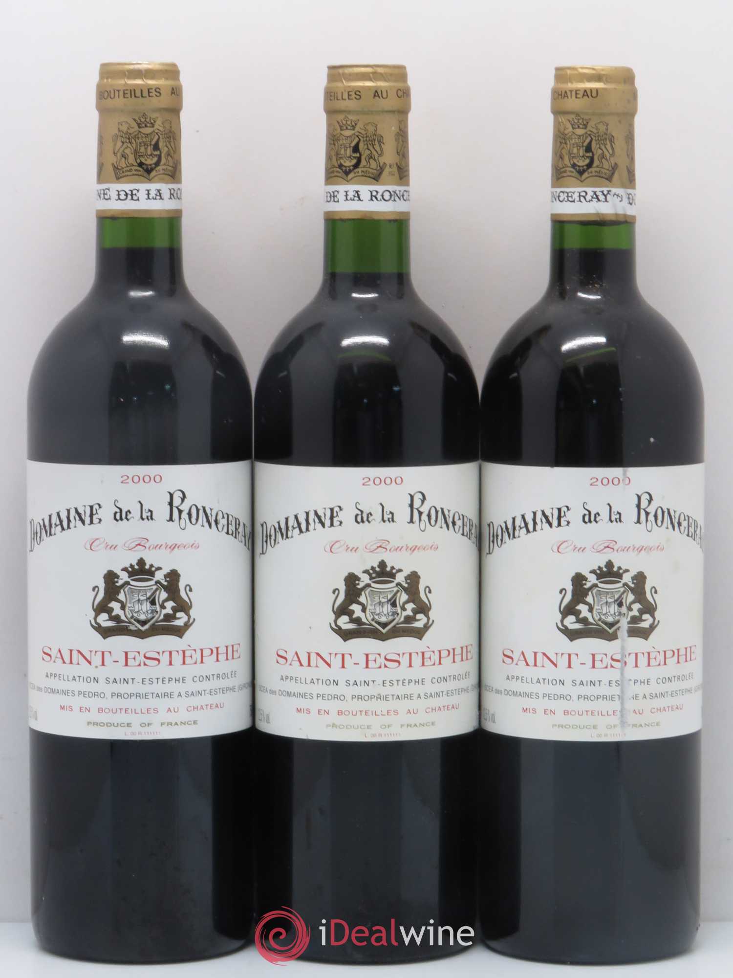 Saint-Estèphe Domaine De La Ronceray 2000 - Posten von 12 Flaschen - 1