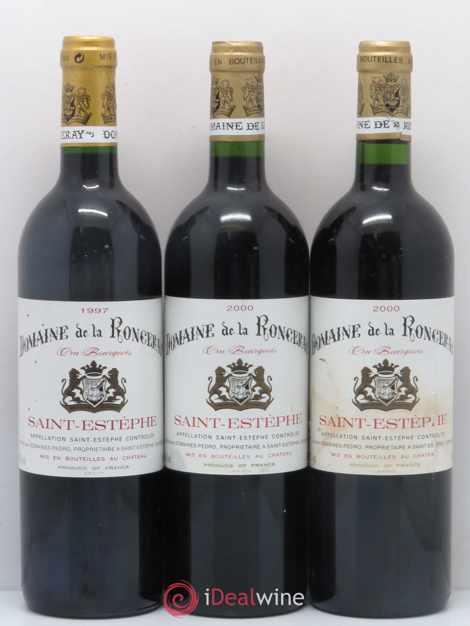 Saint-Estèphe Domaine De La Ronceray 2000 - Posten von 12 Flaschen - 2