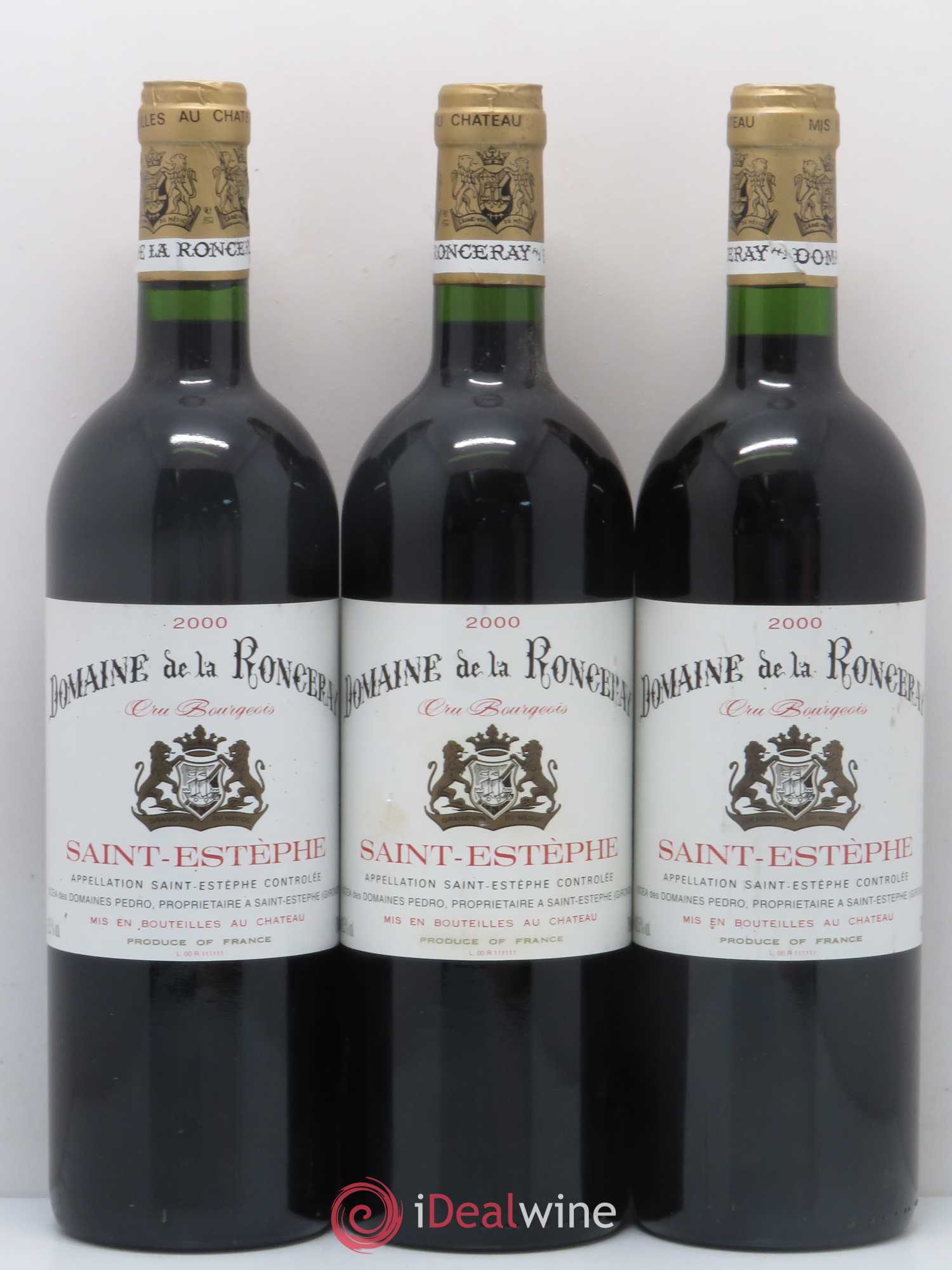 Saint-Estèphe Domaine De La Ronceray 2000 - Posten von 12 Flaschen - 3