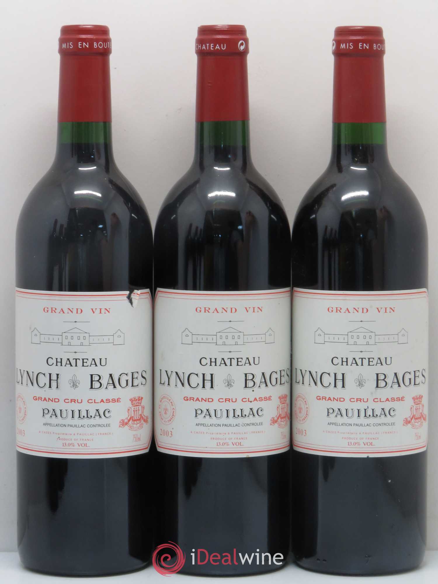Château Lynch Bages 5ème Grand Cru Classé 2003 - Lot de 6 bouteilles - 1