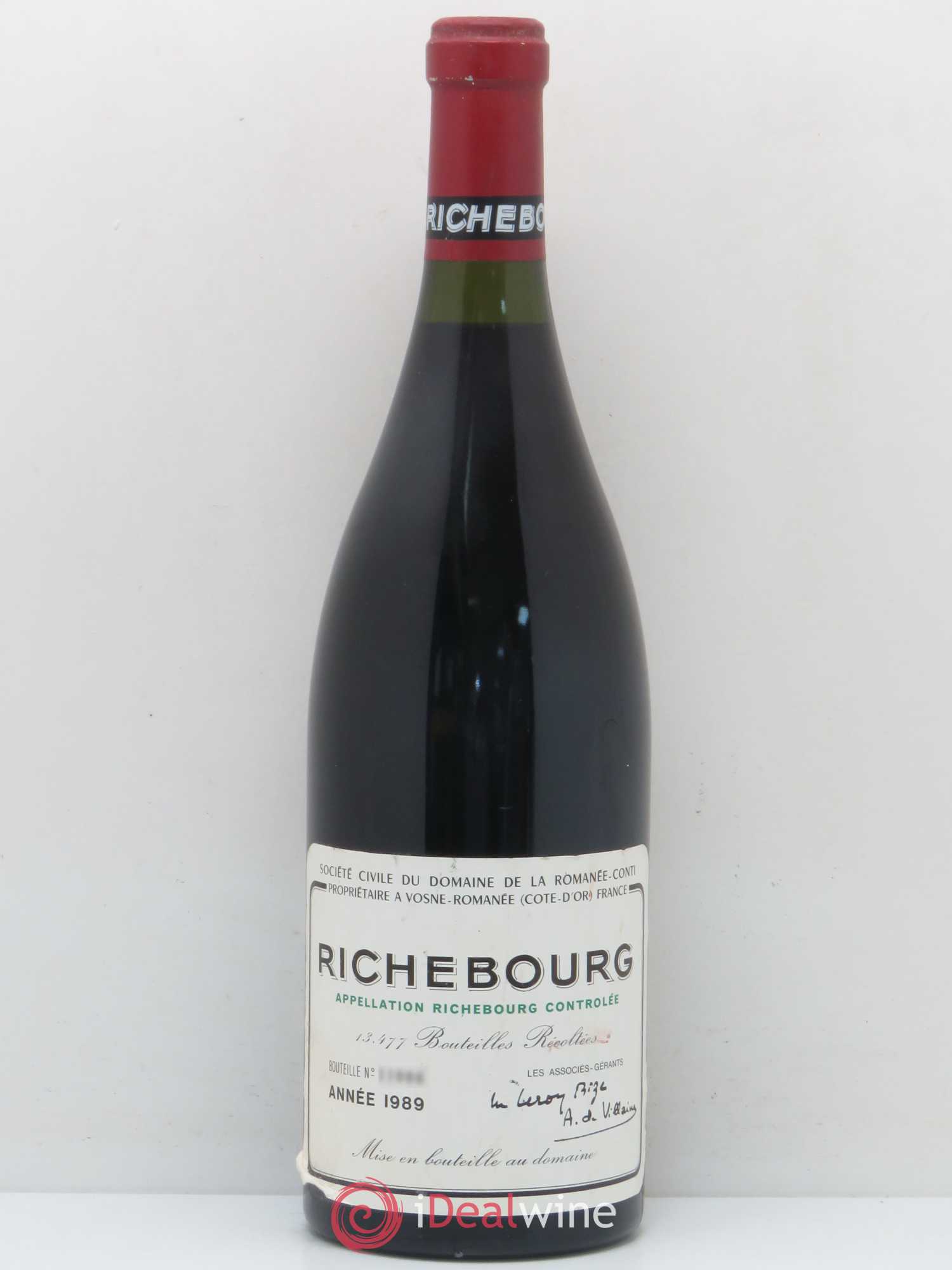 Richebourg Grand Cru Domaine de la Romanée-Conti 1989 - Lot de 1 bouteille - 0