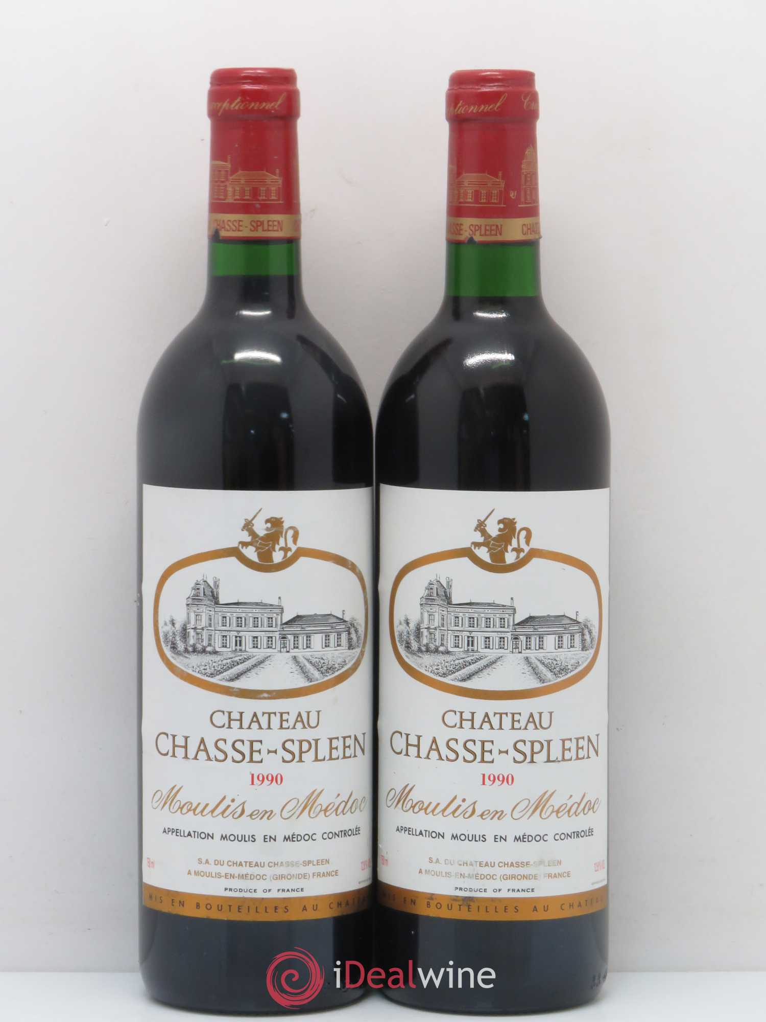 Château Chasse Spleen 1990 - Lot de 2 bouteilles - 0