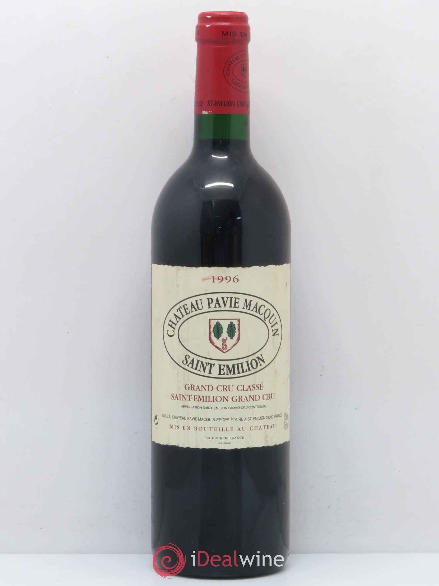 Château Pavie Macquin 1er Grand Cru Classé B 1996 - Lot de 1 bouteille - 0