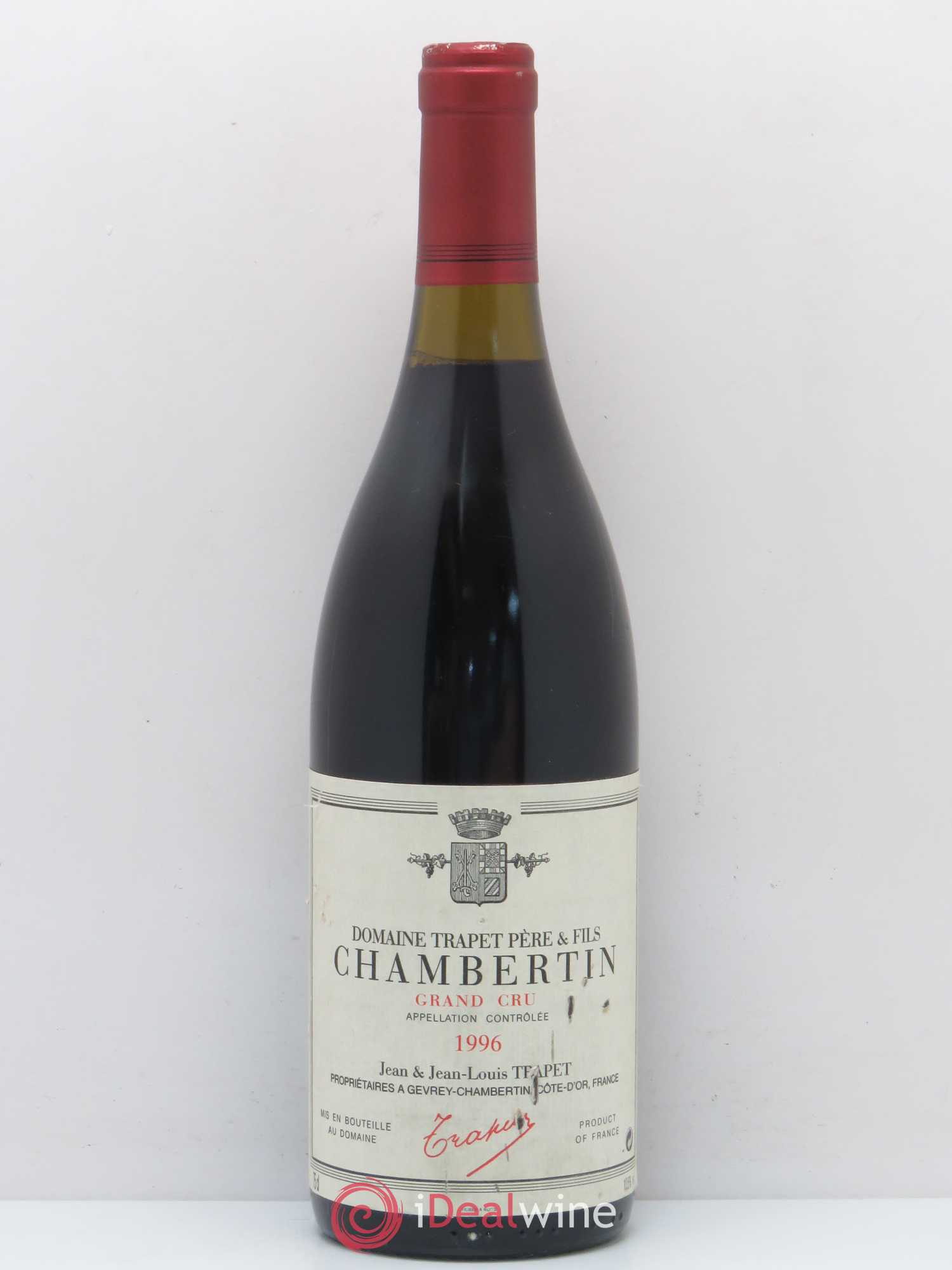 Chambertin Grand Cru Domaine Trapet 1996 - Lot de 1 bouteille - 0