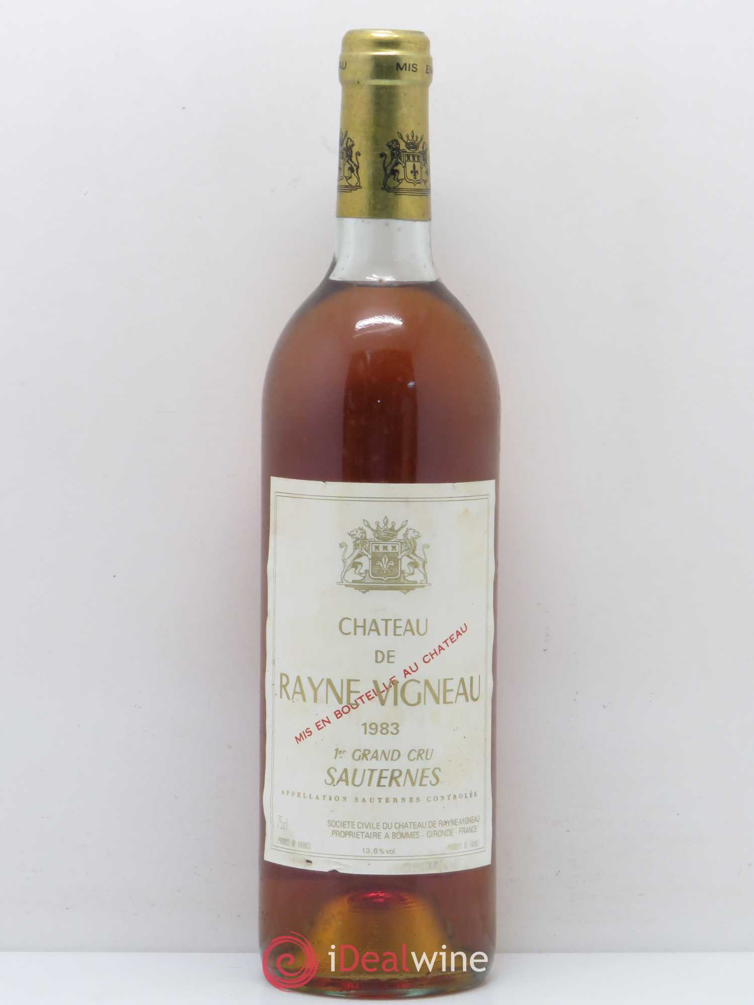 Château de Rayne Vigneau 1er Grand Cru Classé 1983 - Lotto di 1 bottiglia - 0