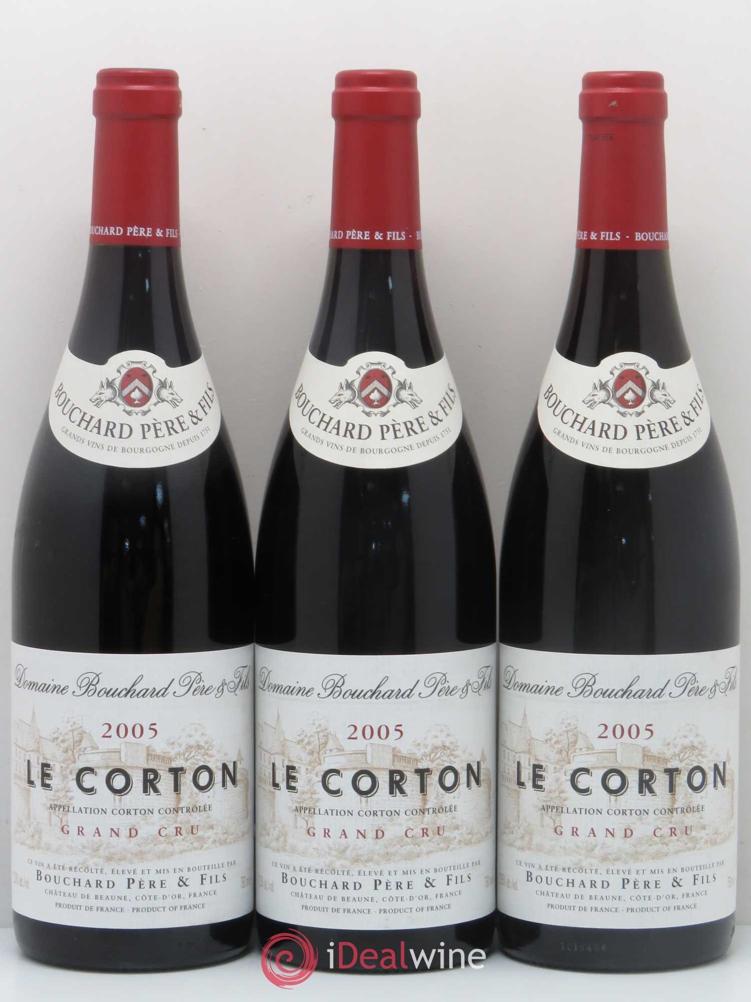 Corton Grand Cru Le Corton Bouchard Père & Fils 2005 - Lot de 3 bouteilles - 0