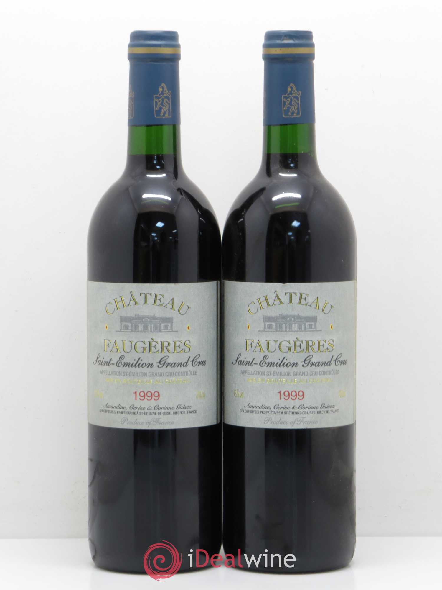 Château Faugères Grand Cru Classé 1999 - Lot de 2 bouteilles - 0