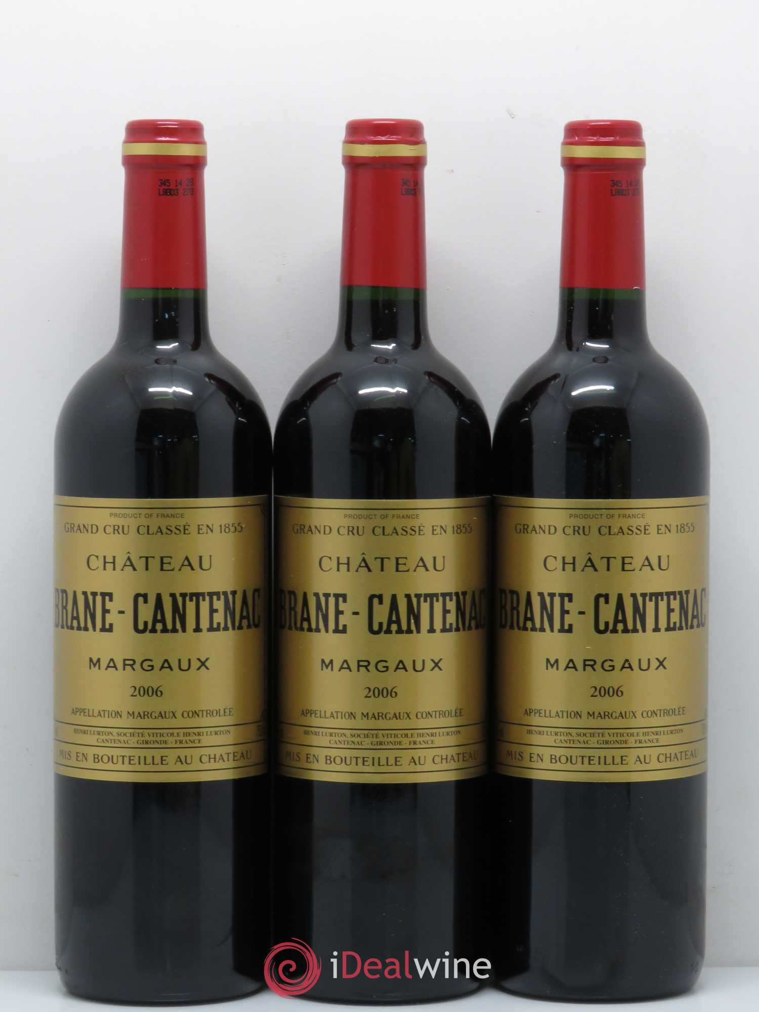 Château Brane Cantenac 2ème Grand Cru Classé 2006 - Lot de 12 bouteilles - 1