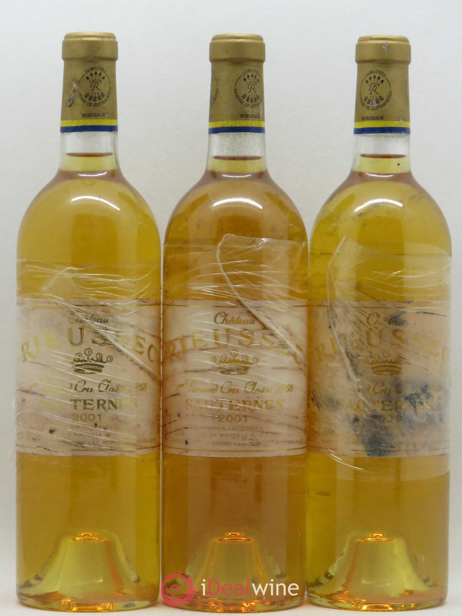 Château Rieussec 1er Grand Cru Classé 2001 - Lotto di 3 bottiglie - 0