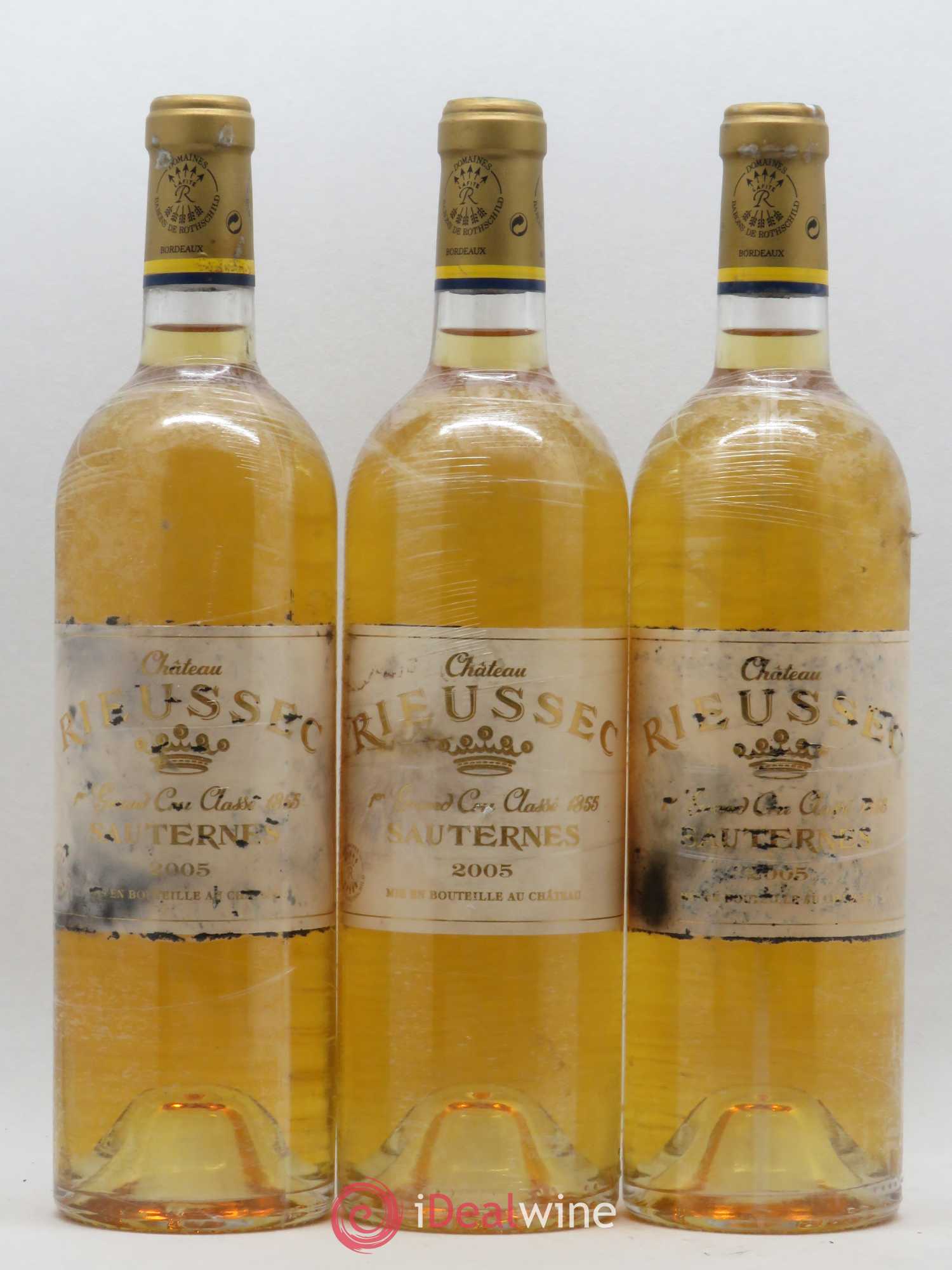 Château Rieussec 1er Grand Cru Classé 2005 - Lotto di 3 bottiglie - 0