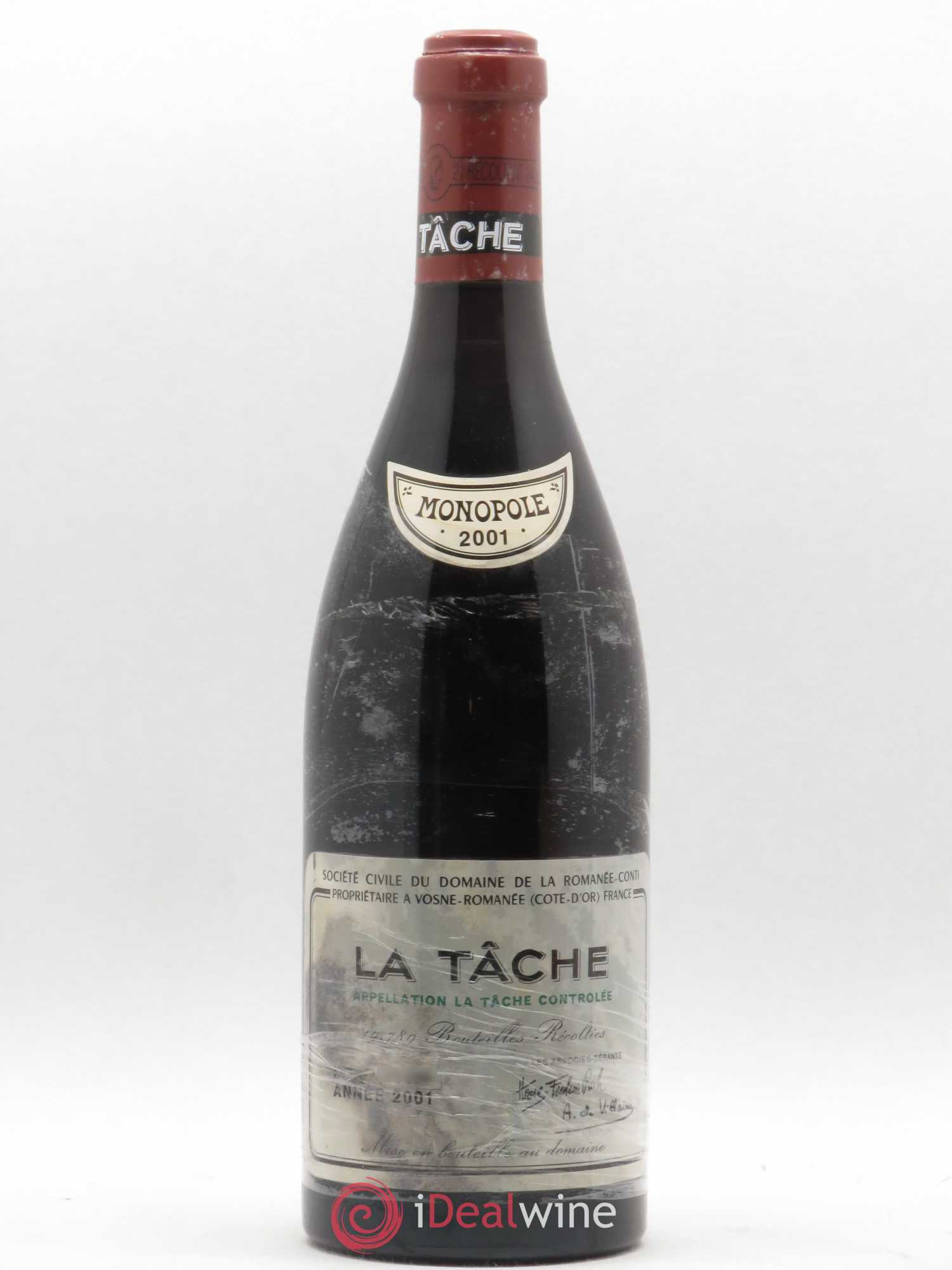 La Tâche Grand Cru Domaine de la Romanée-Conti 2001 - Lot de 1 bouteille - 0