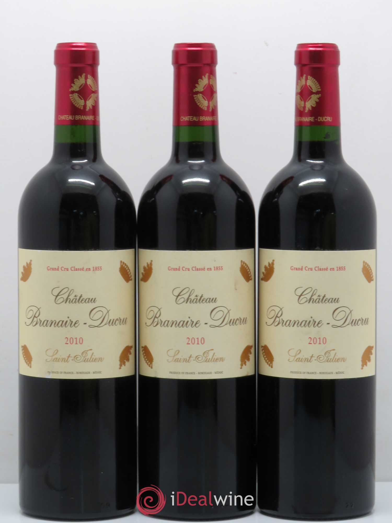 Château Branaire Ducru 4ème Grand Cru Classé 2010 - Lot de 3 bouteilles - 0