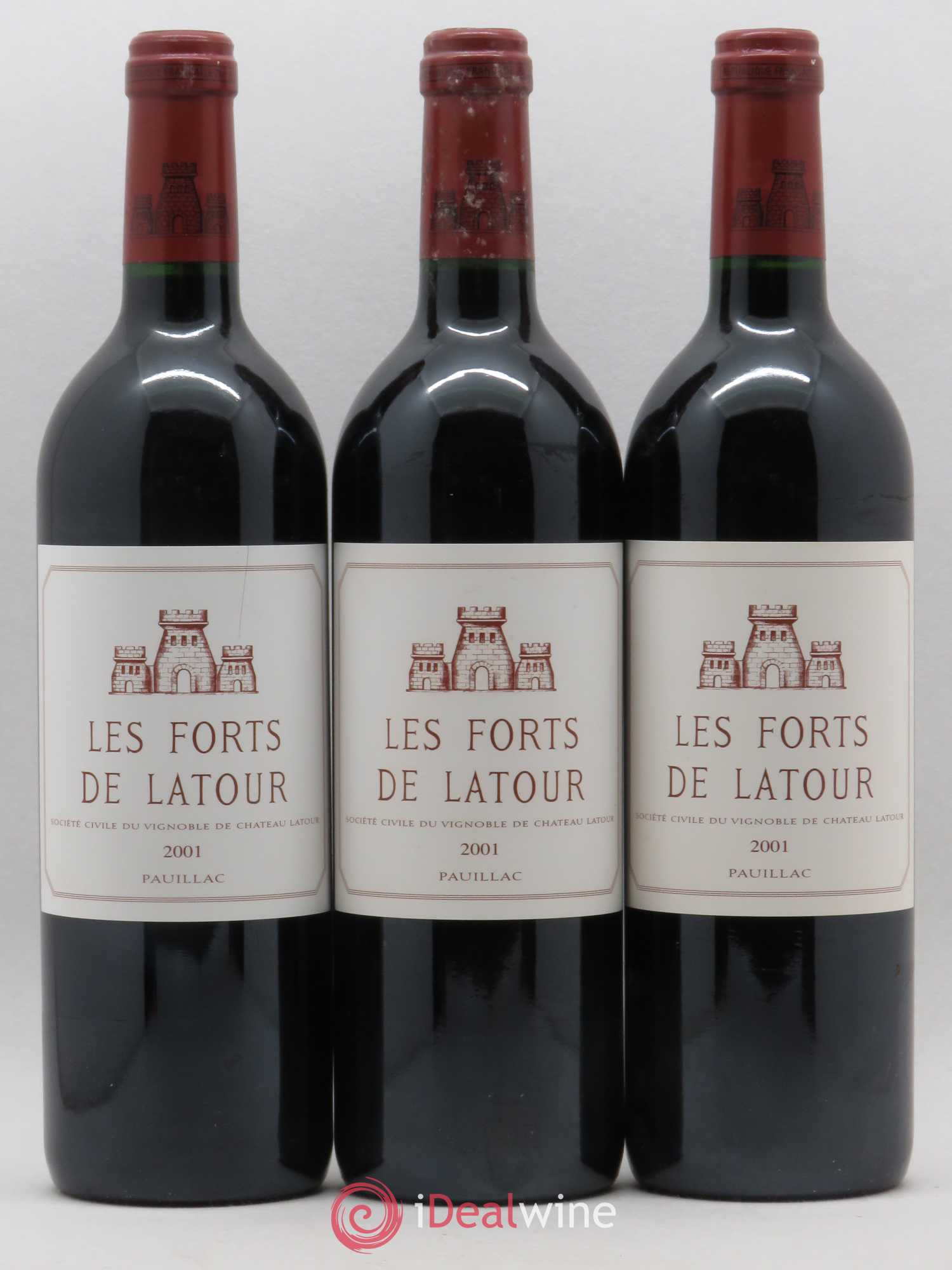 Les Forts de Latour Second Vin 2001 - Lot de 3 bouteilles - 0