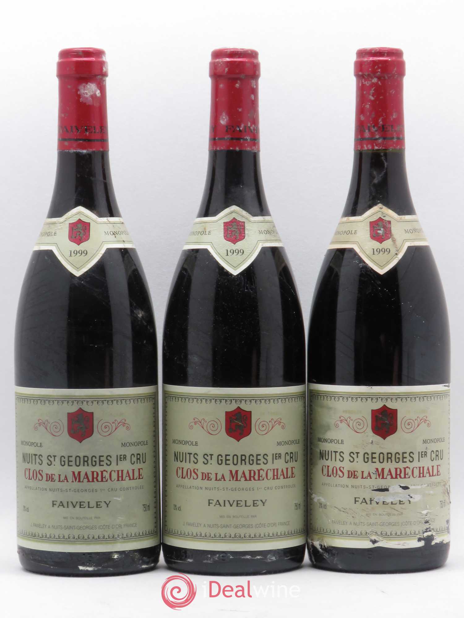 Nuits-Saint-Georges 1er Cru Clos de la Maréchale Faiveley 1999 - Posten von 3 Flaschen - 0