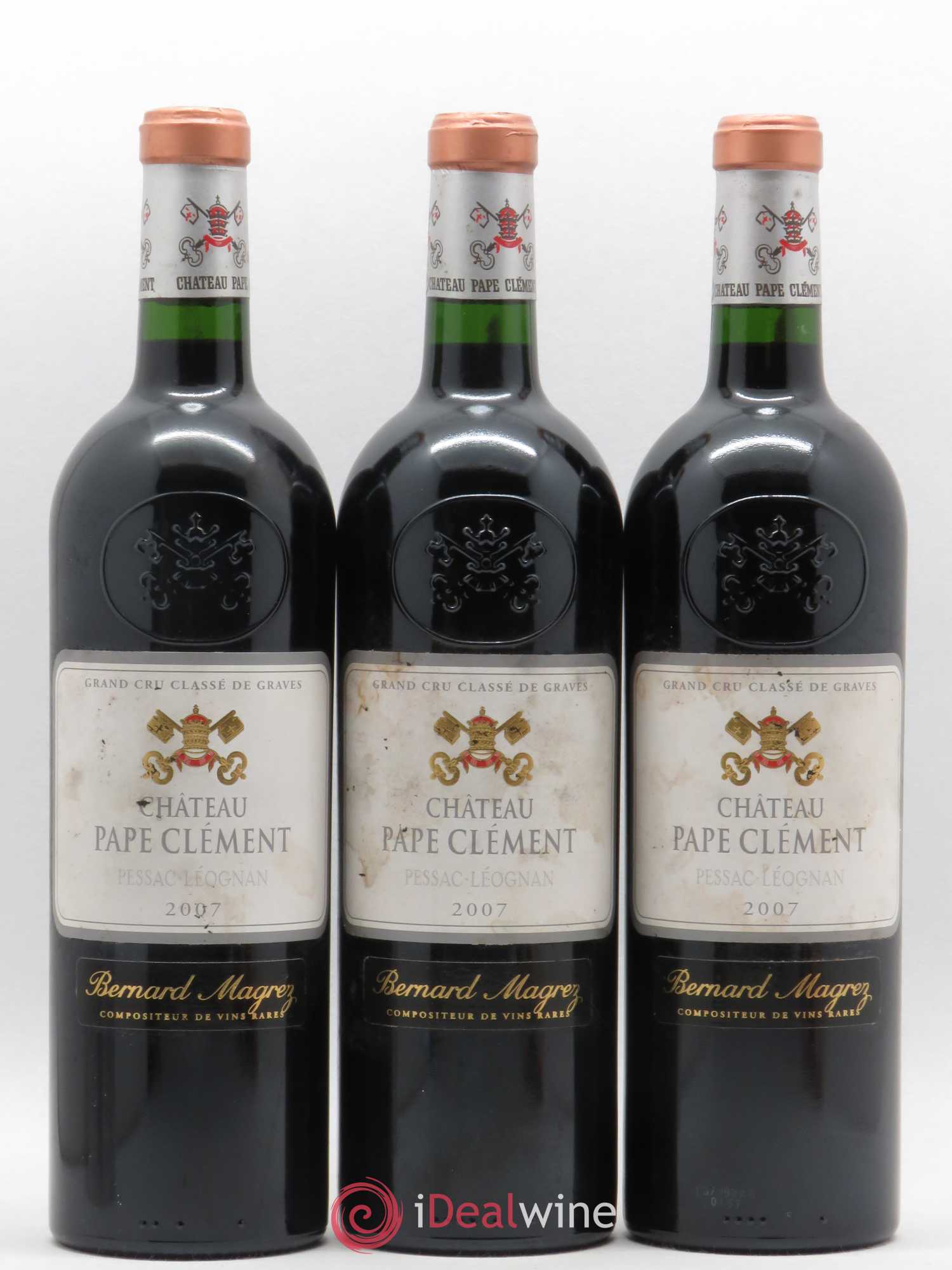 Château Pape Clément Cru Classé de Graves 2007 - Lot de 3 bouteilles - 0