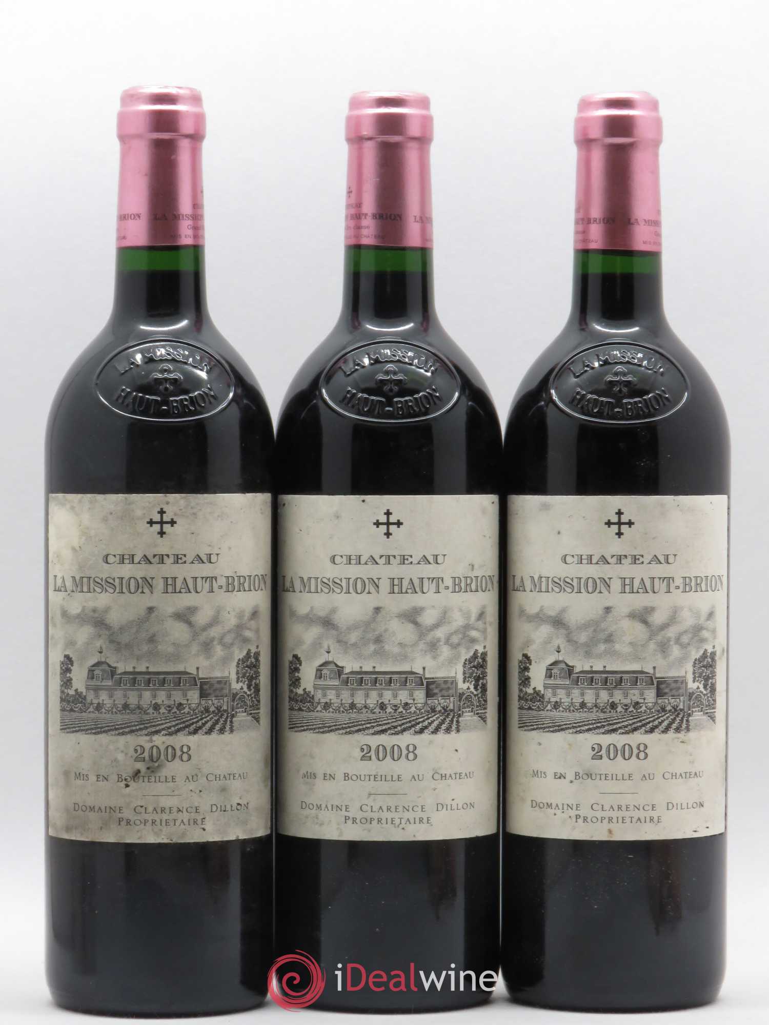 Château la Mission Haut-Brion Cru Classé de Graves 2008 - Lot de 3 bouteilles - 0