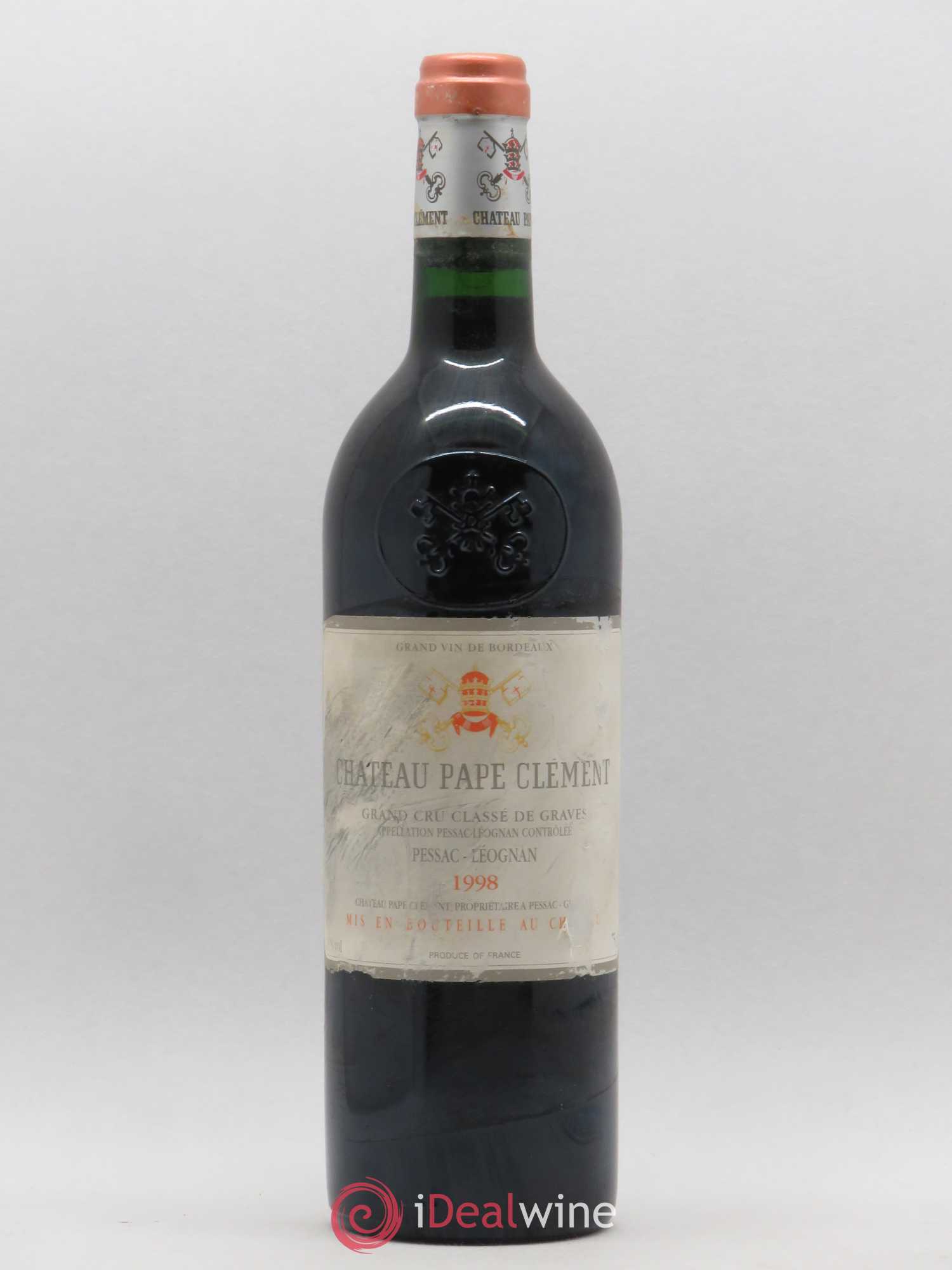 Château Pape Clément Cru Classé de Graves 1998 - Lot de 1 bouteille - 0