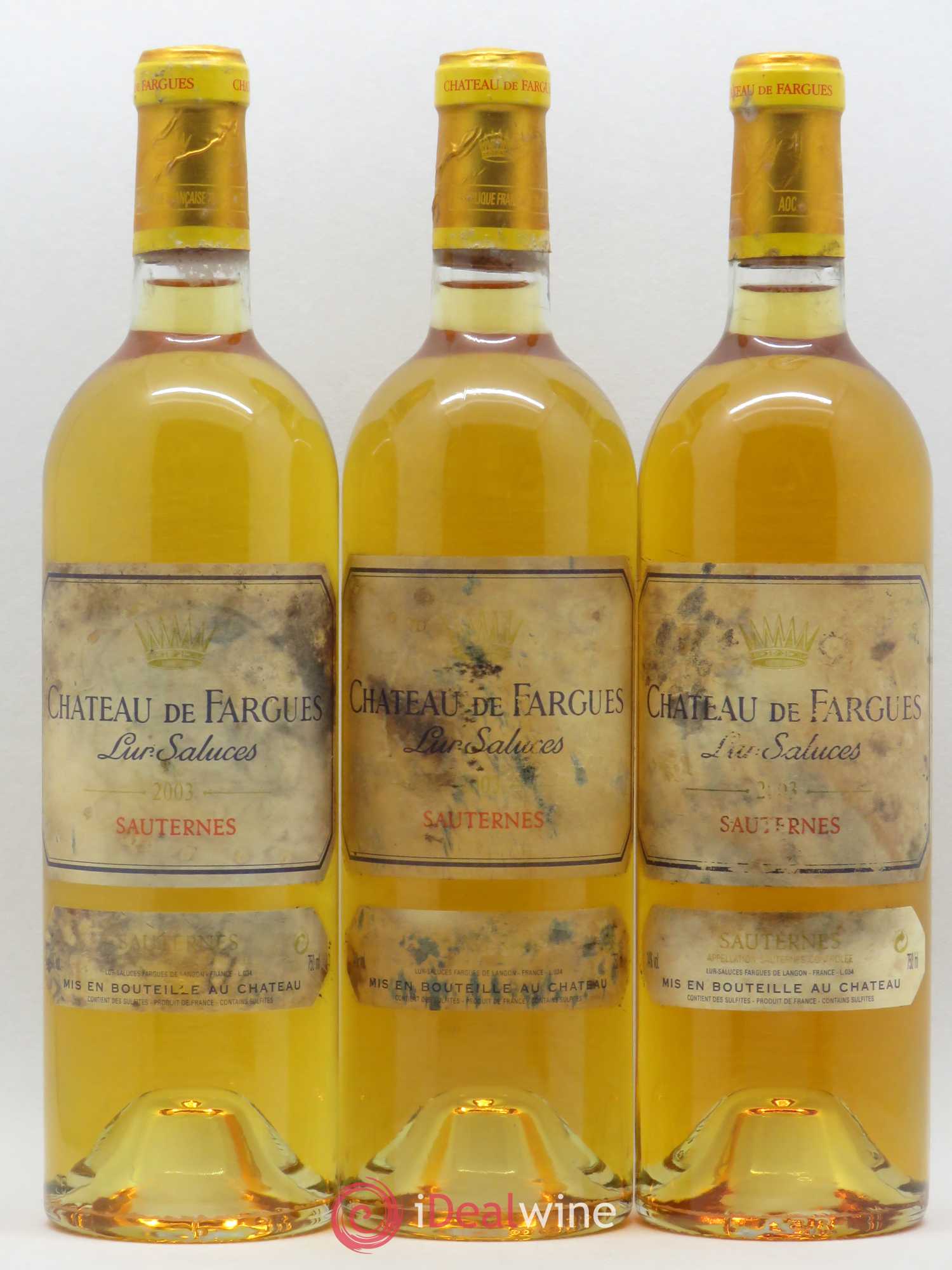 Château de Fargues 2003 - Lotto di 3 bottiglie - 0