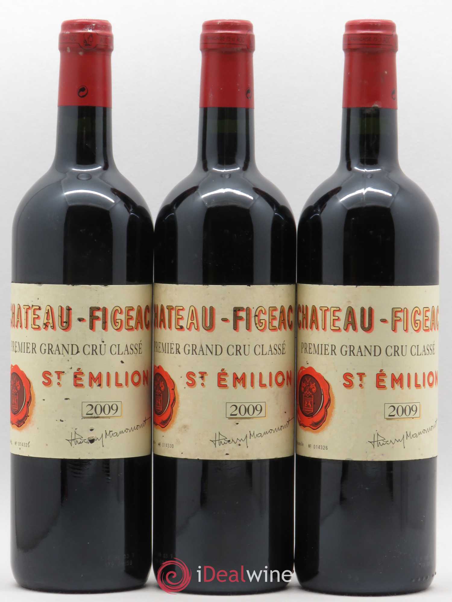 Château Figeac 1er Grand Cru Classé A 2009 - Lot de 3 bouteilles - 0