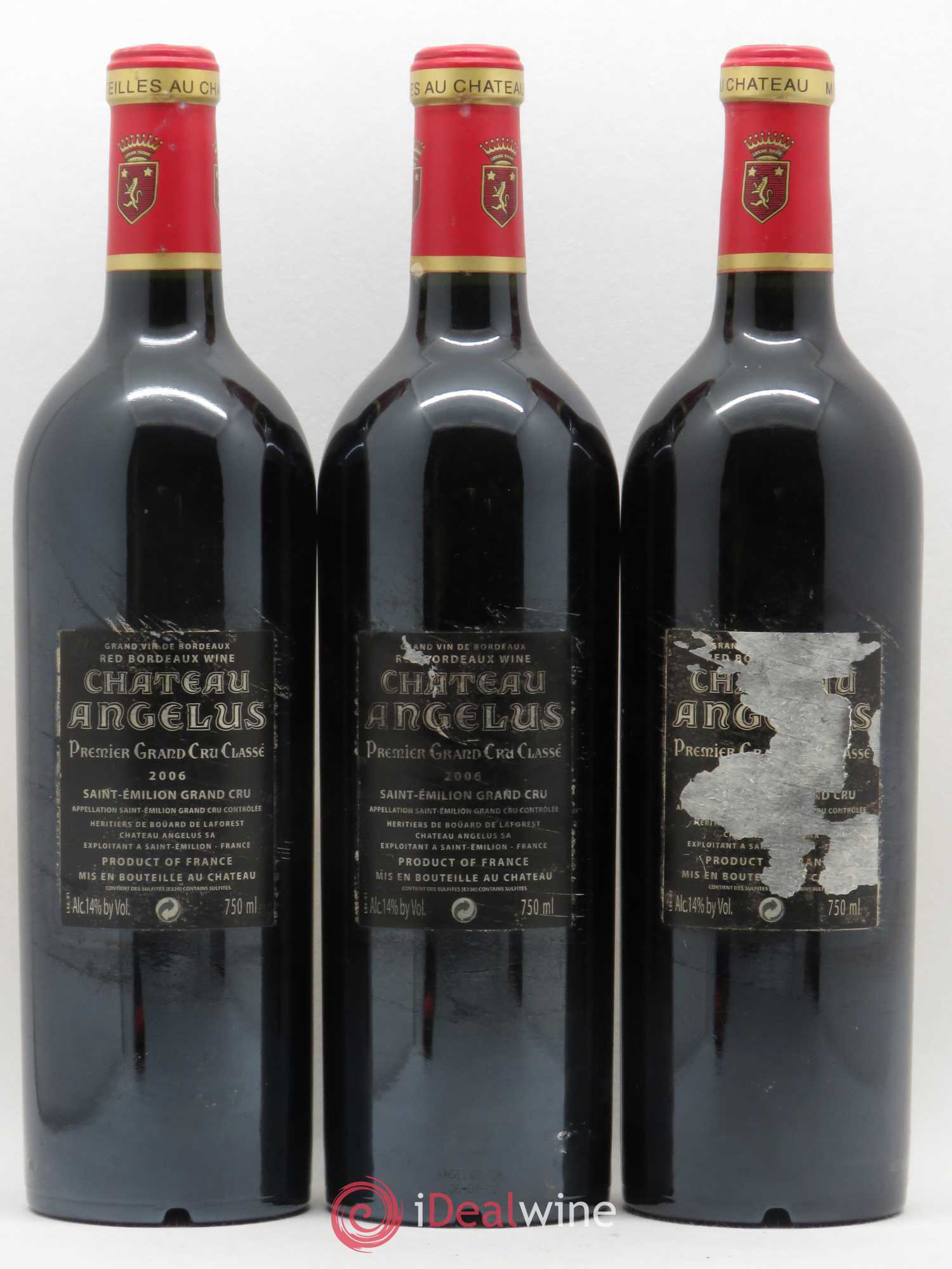 Château Angélus 1er Grand Cru Classé A 2006 - Lot de 3 bouteilles - 1