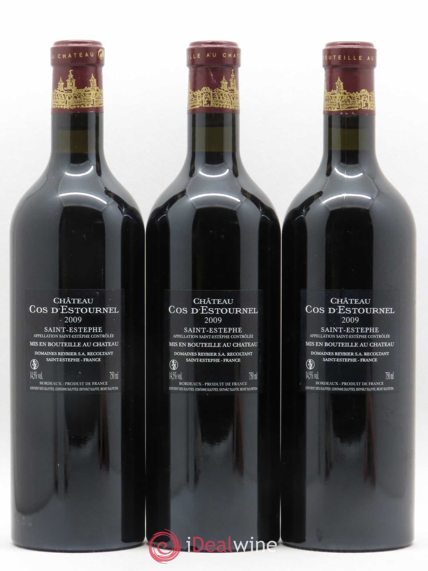 Cos d'Estournel 2ème Grand Cru Classé 2009 - Lot de 3 bouteilles - 1