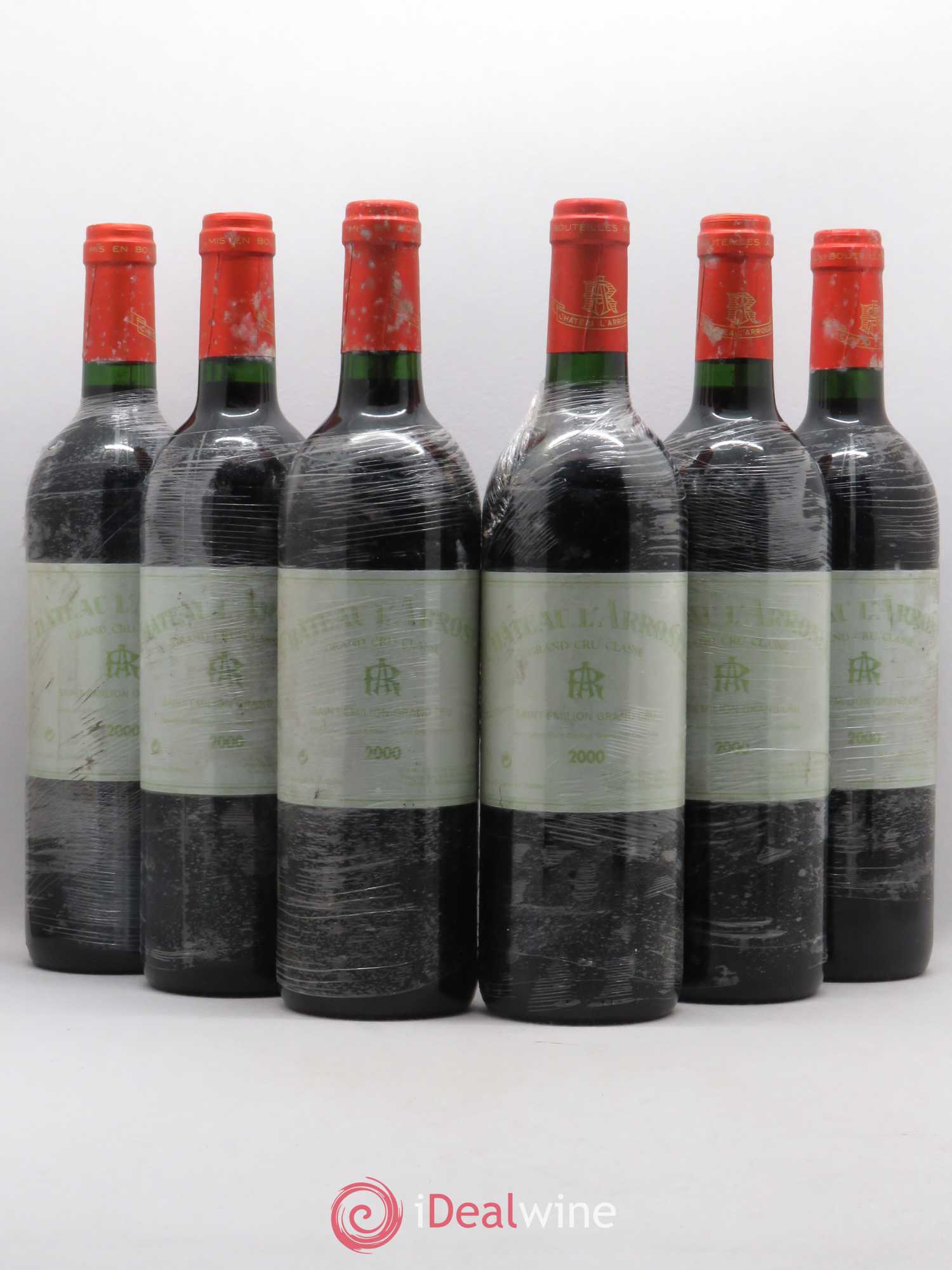 Château l' Arrosée Grand Cru Classé 2000 - Lot de 6 bouteilles - 0
