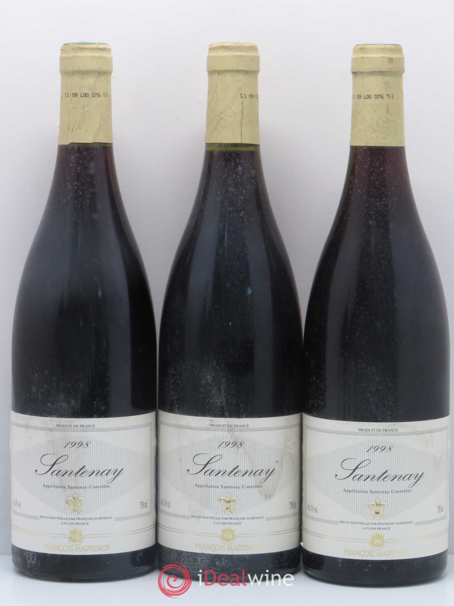 Santenay Francois Martenot 1998 - Lot de 5 bouteilles - 1