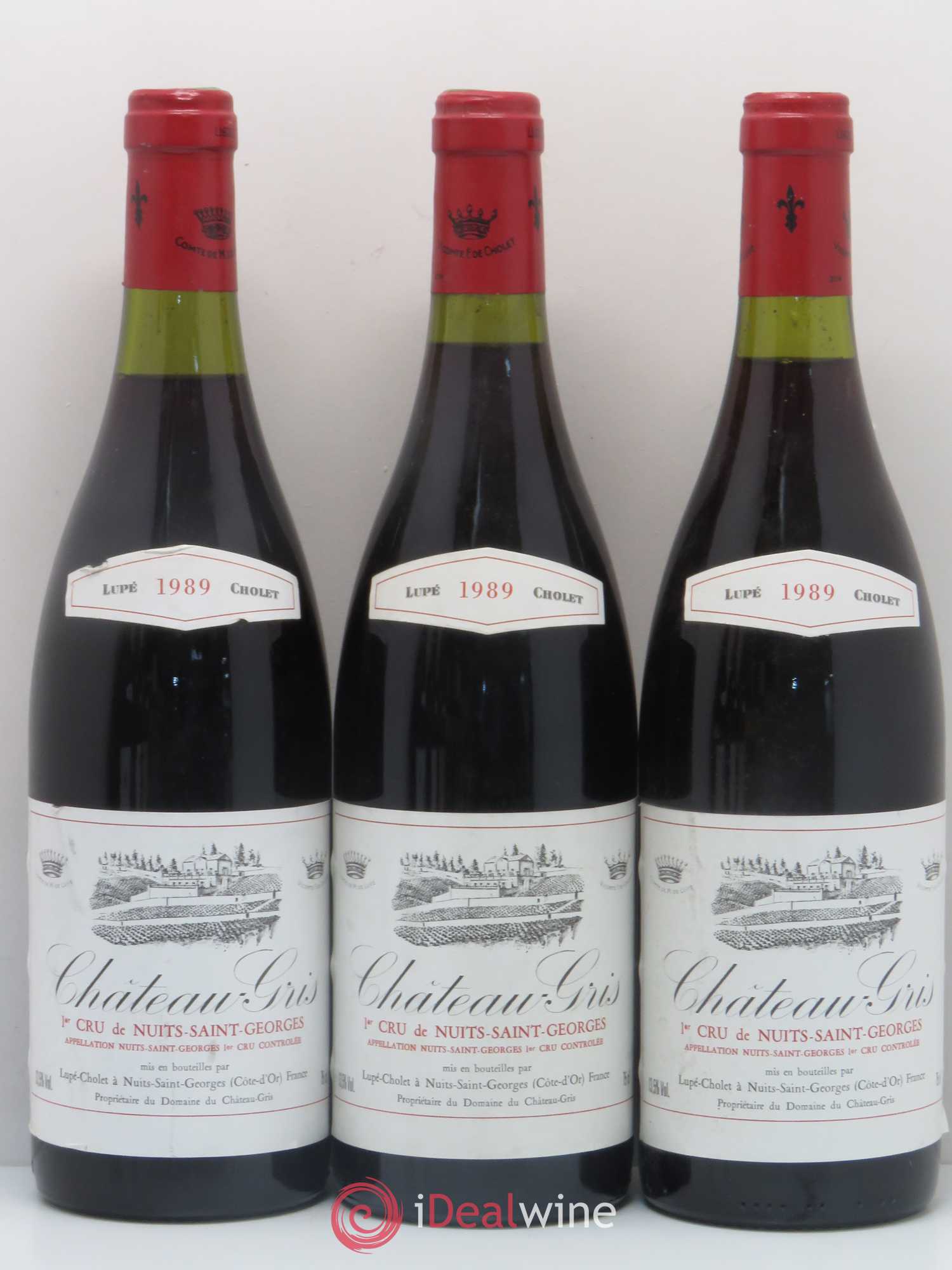 Nuits-Saint-Georges 1er Cru Chateau Gris Lupe Chollet 1989 - Posten von 6 Flaschen - 1