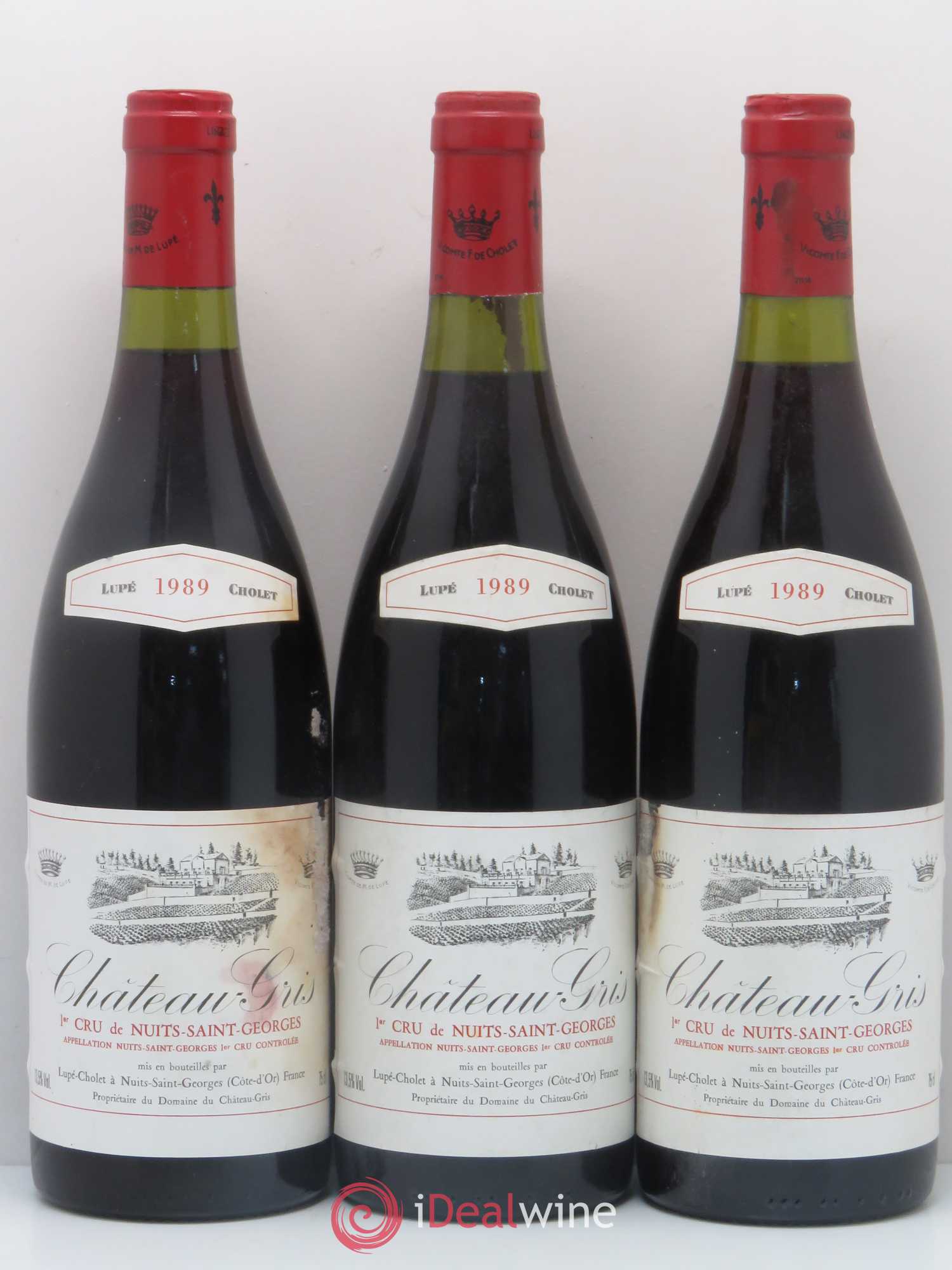 Nuits-Saint-Georges 1er Cru Chateau Gris Lupe Chollet 1989 - Posten von 6 Flaschen - 2