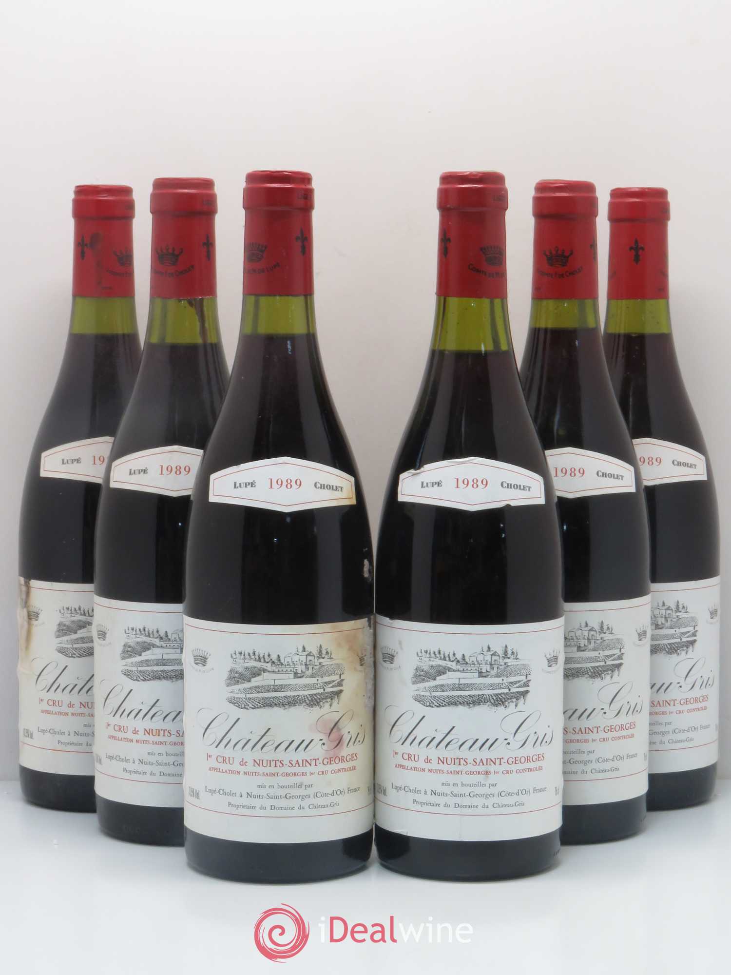 Nuits-Saint-Georges 1er Cru Chateau Gris Lupe Chollet 1989 - Posten von 6 Flaschen - 0