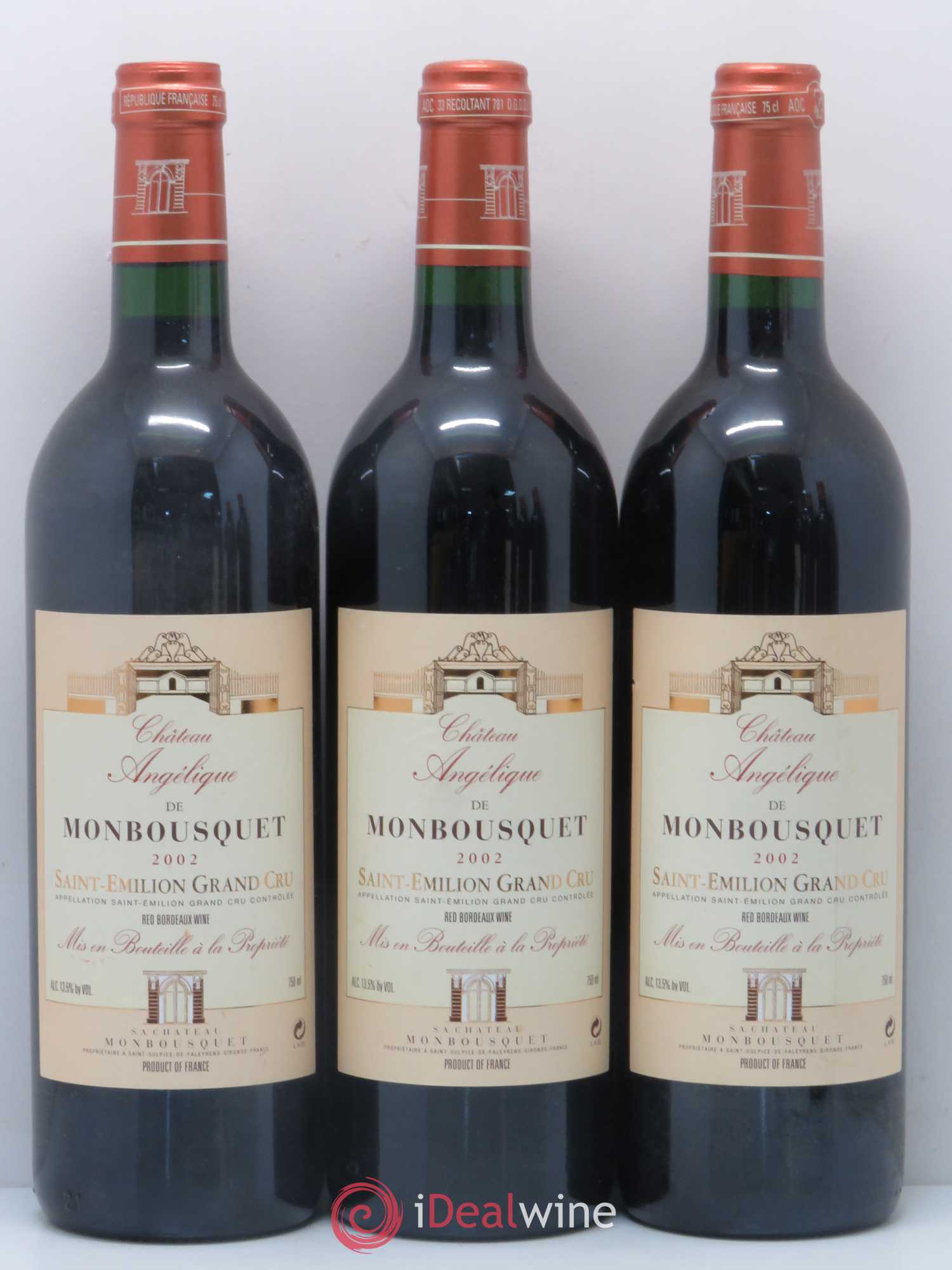 Château Monbousquet Grand Cru Classé Château Angélique de Monbousquet 2002 - Lotto di 6 bottiglie - 1