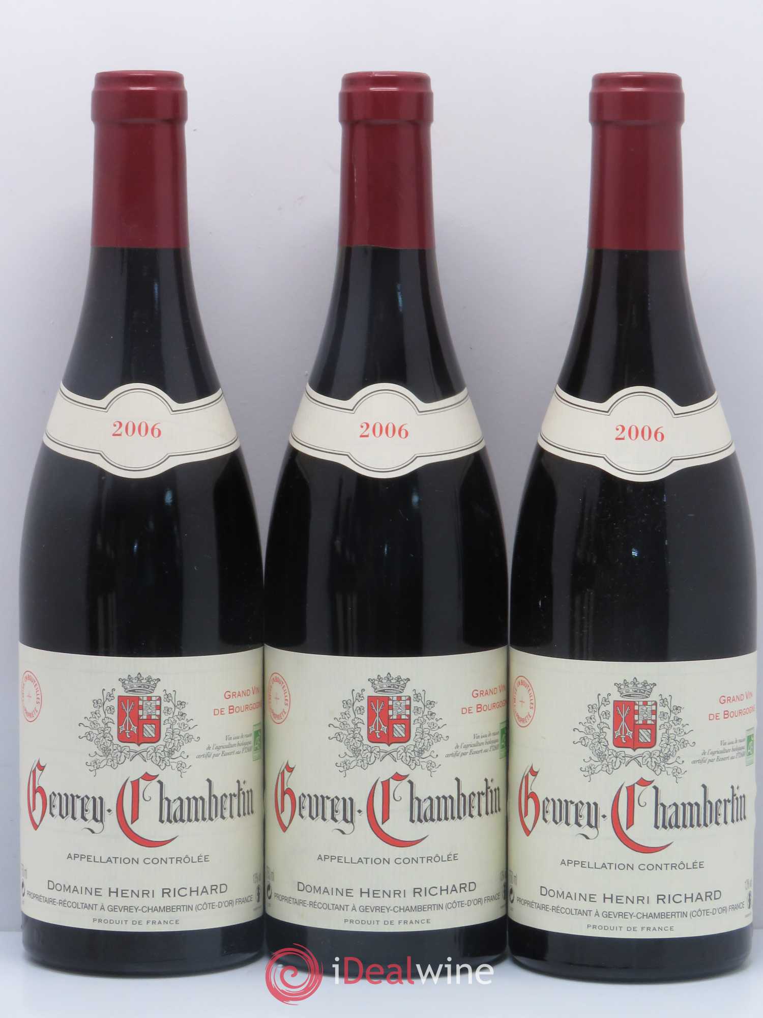 Gevrey-Chambertin Henri Richard 2006 - Lot de 6 bouteilles - 1