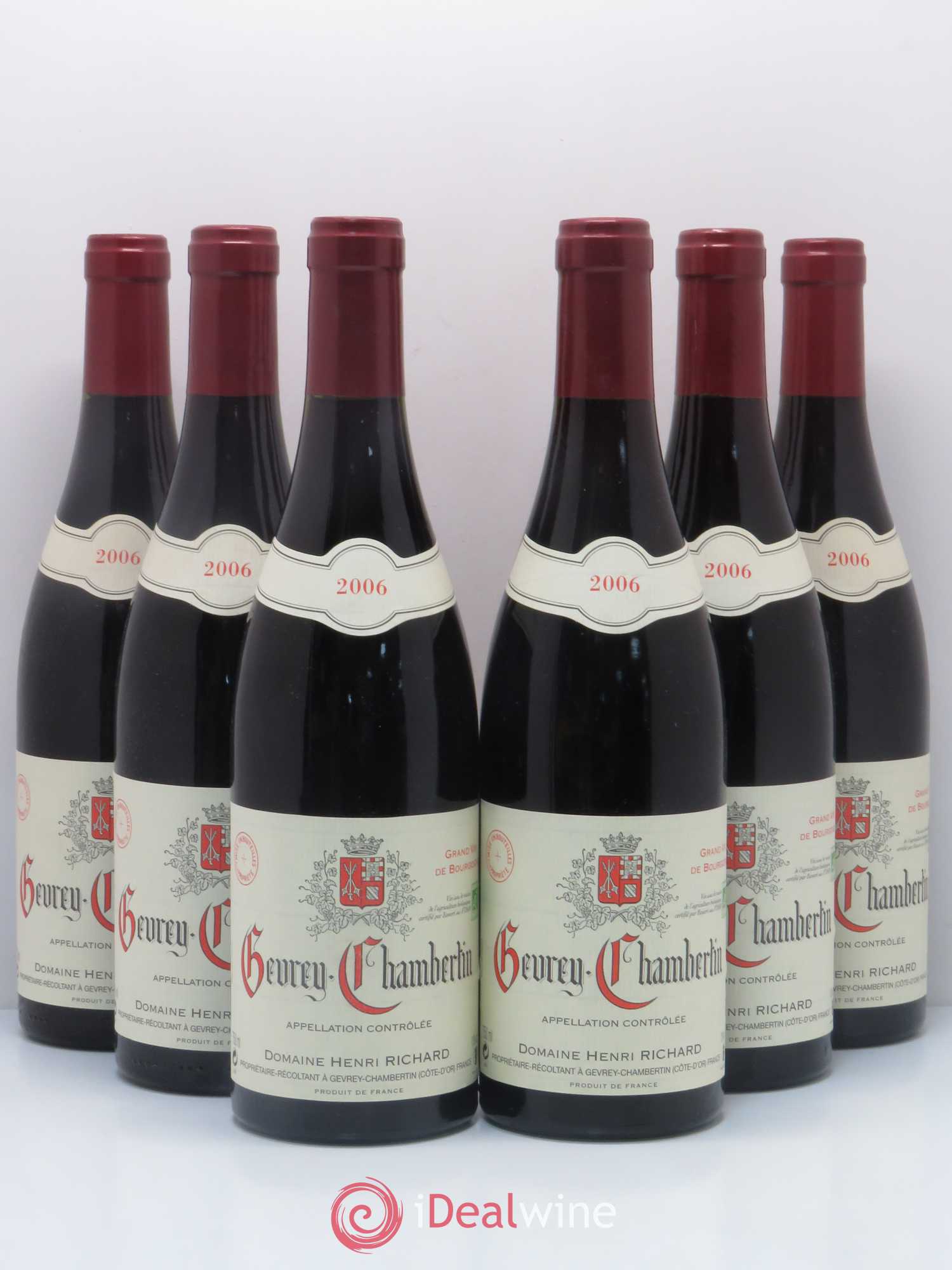 Gevrey-Chambertin Henri Richard 2006 - Lot de 6 bouteilles - 0