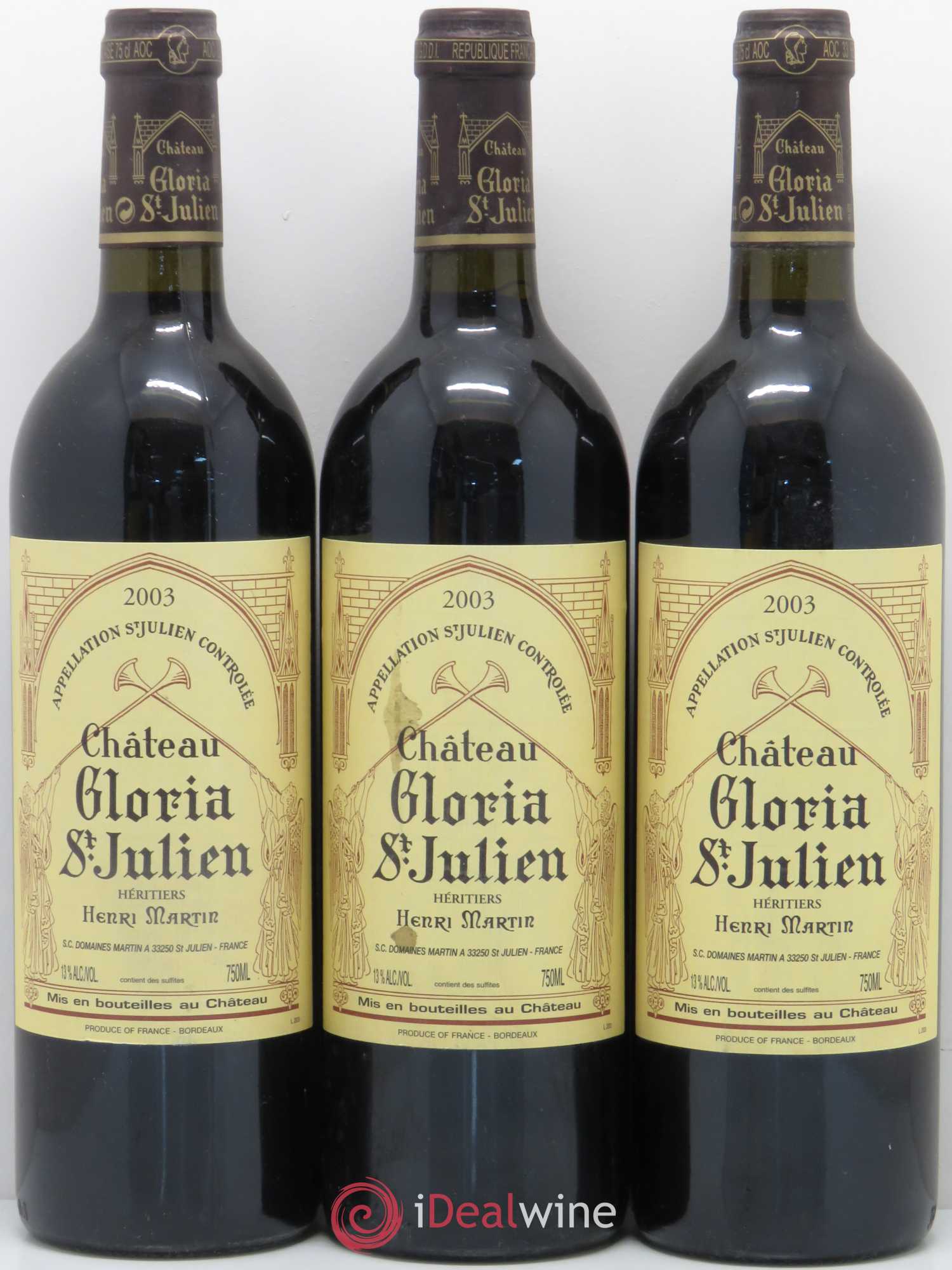 Château Gloria 2003 - Lot de 6 bouteilles - 1