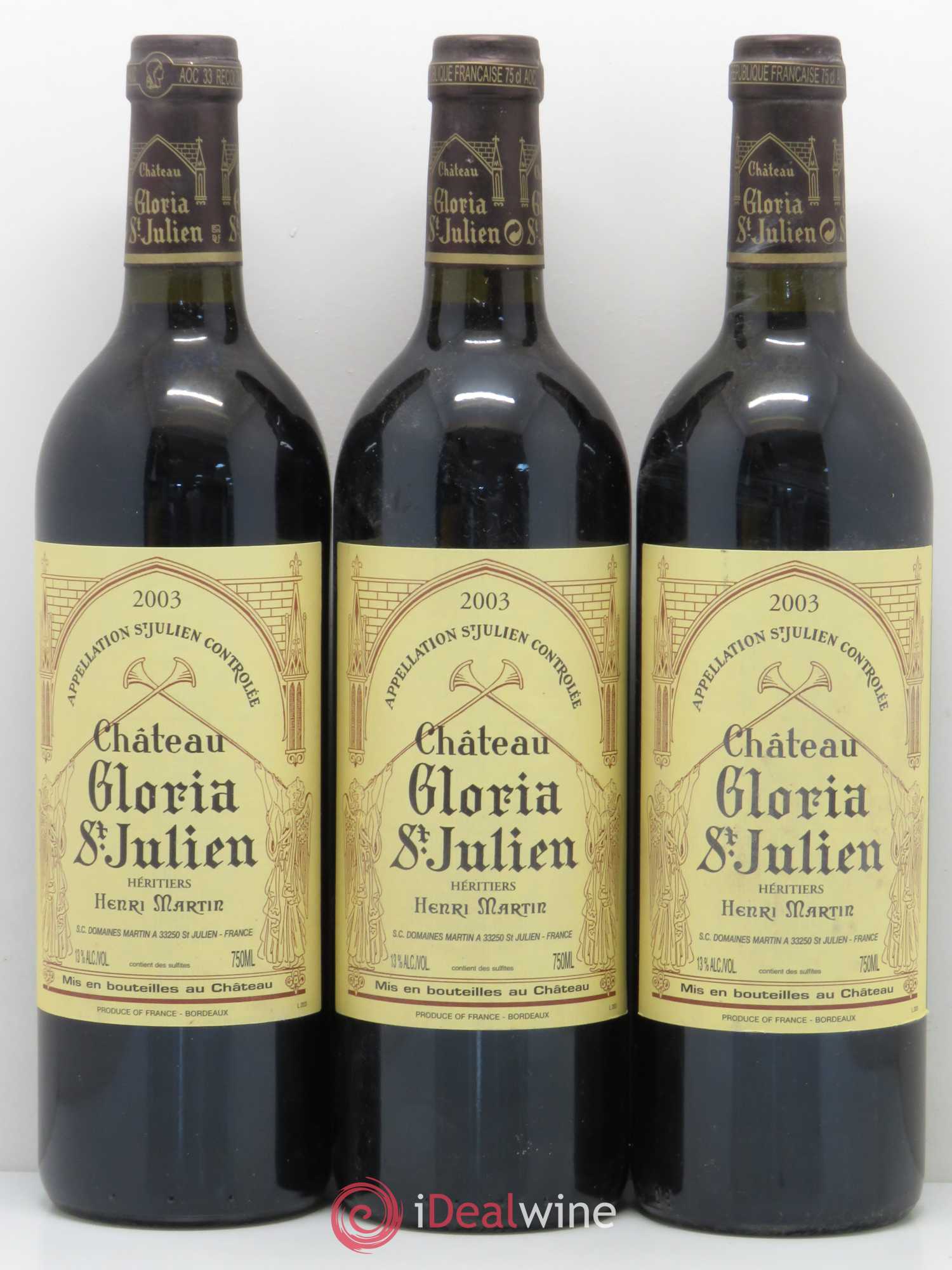 Château Gloria 2003 - Lot de 6 bouteilles - 2