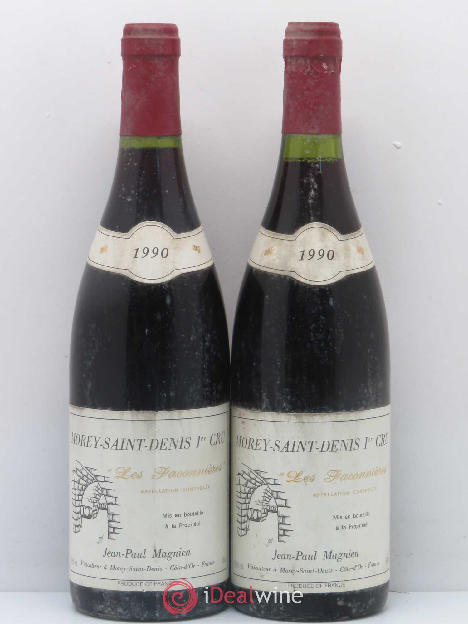 Morey-Saint-Denis 1er Cru Les Façonnières Jean-Pierre Magnien 1990 - Posten von 2 Flaschen - 0