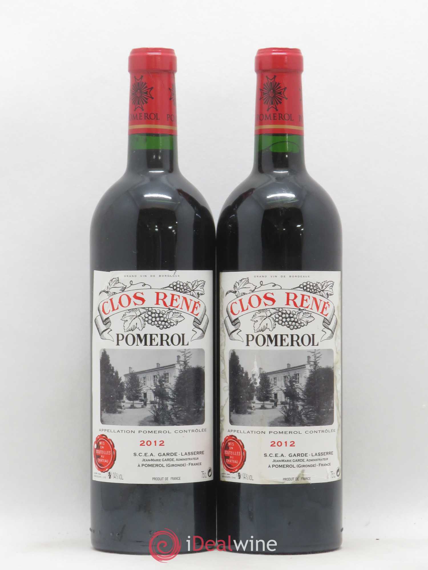 Clos René 2012 - Lotto di 2 bottiglie - 0