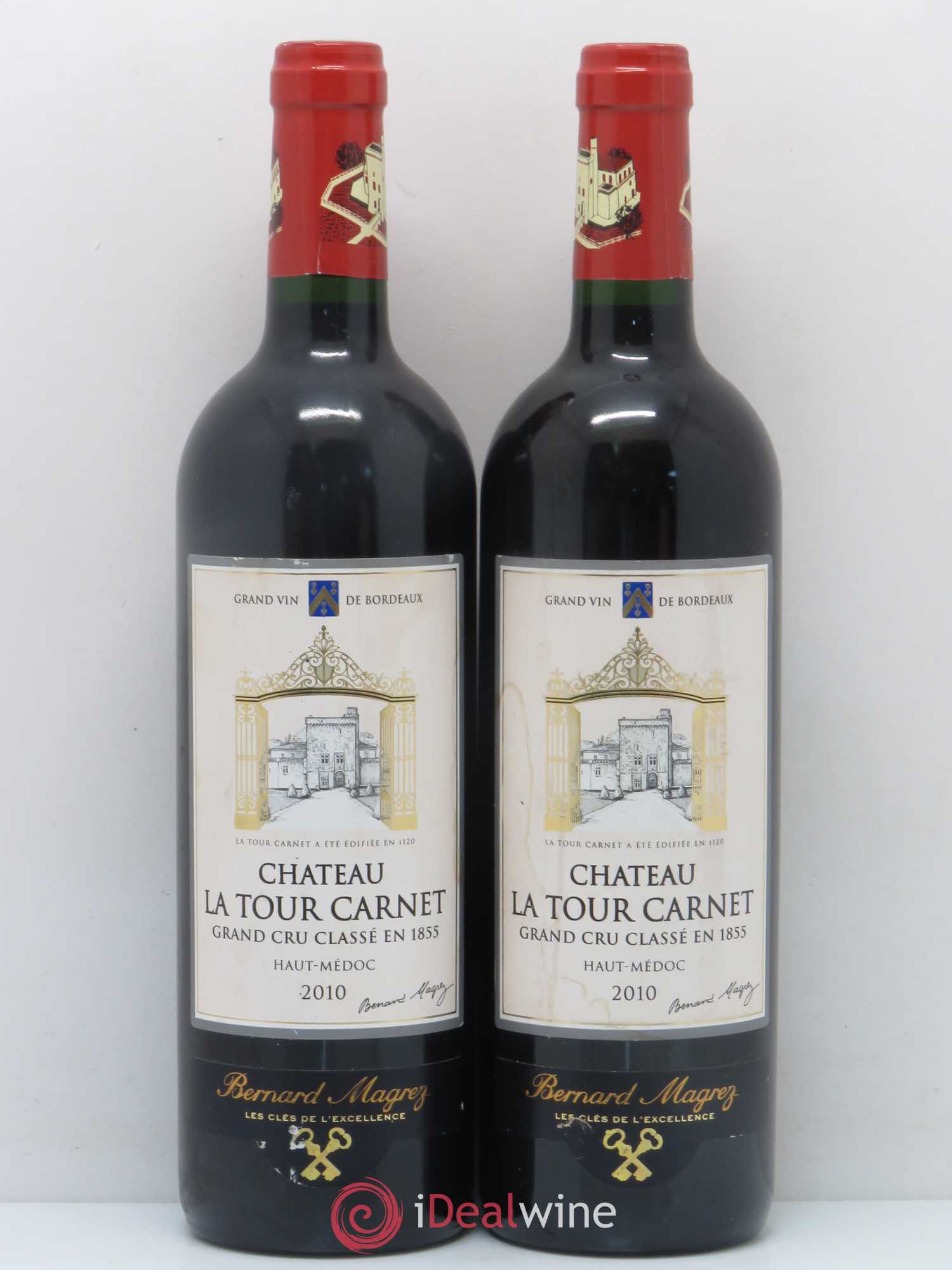 Château la Tour Carnet 4ème Grand Cru Classé 2010 - Lot de 2 bouteilles - 0