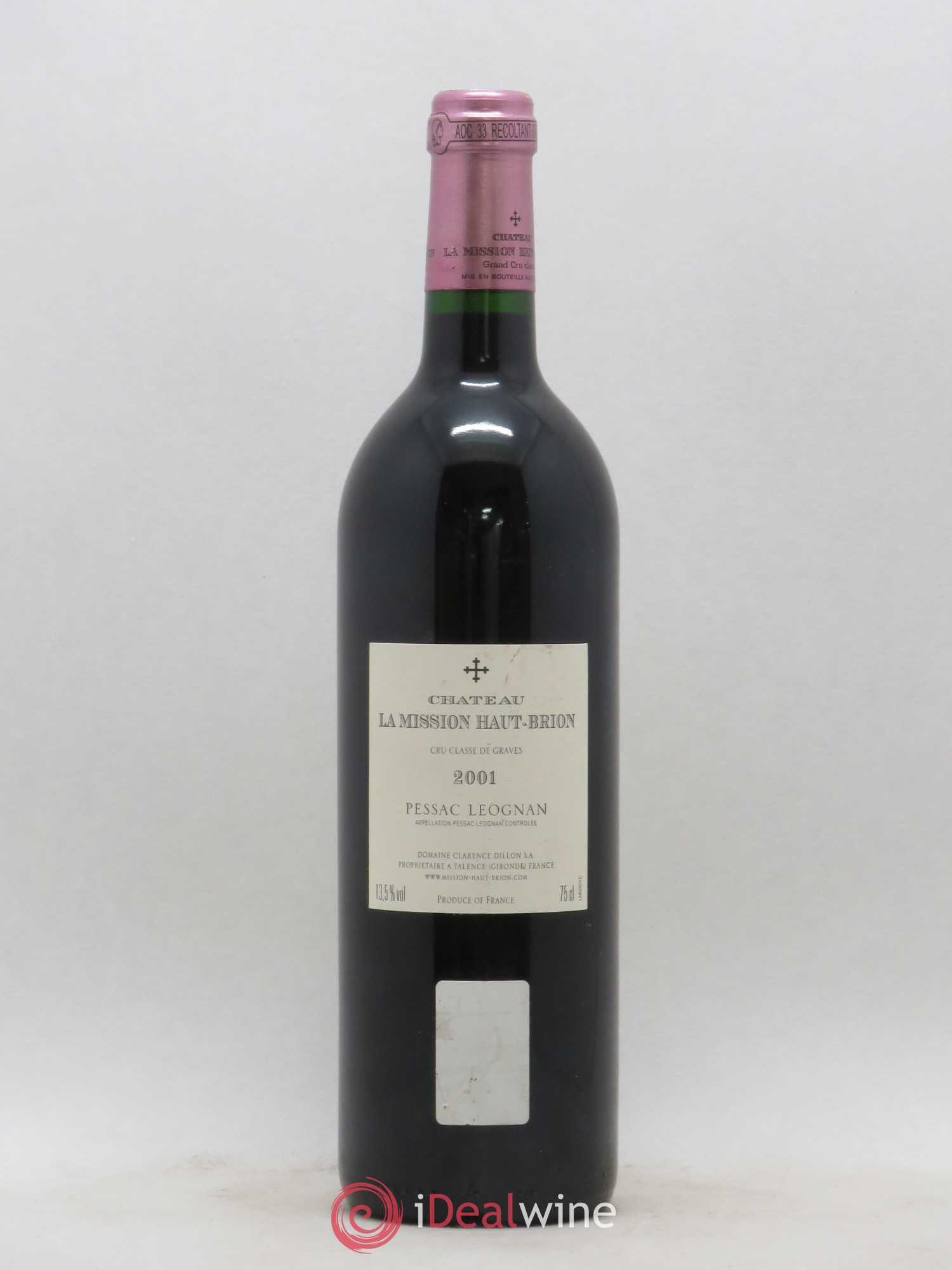 Château la Mission Haut-Brion Cru Classé de Graves 2001 - Lot de 1 bouteille - 1