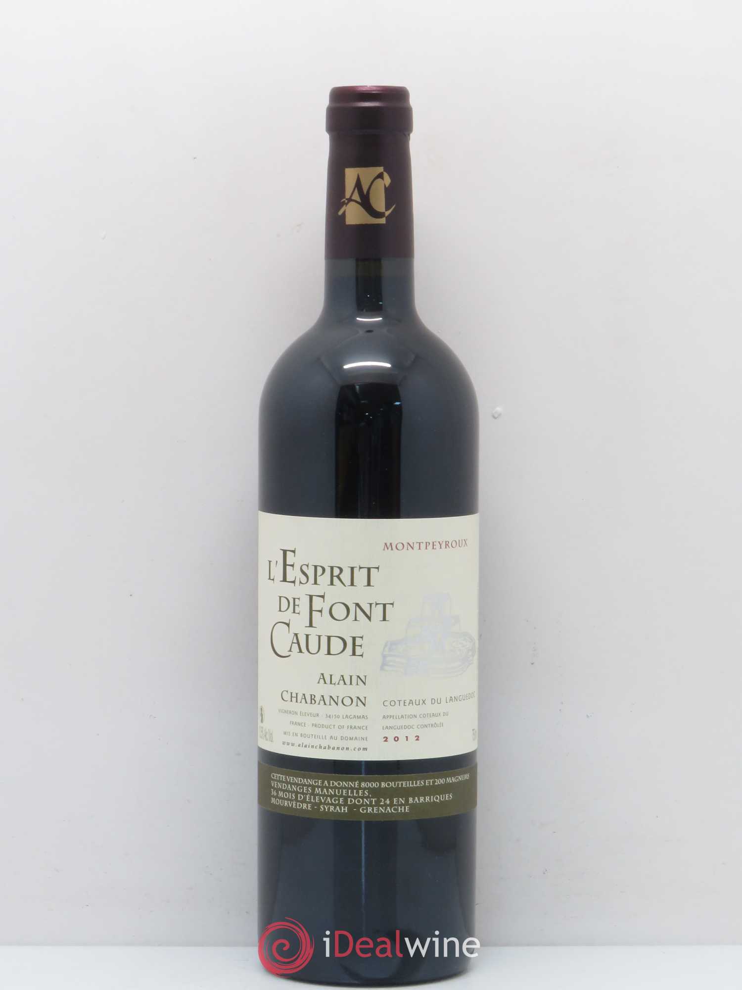 Languedoc Montpeyroux Alain Chabanon (Domaine) L'Esprit de Font Caude 2012 - Lot de 1 bouteille - 0