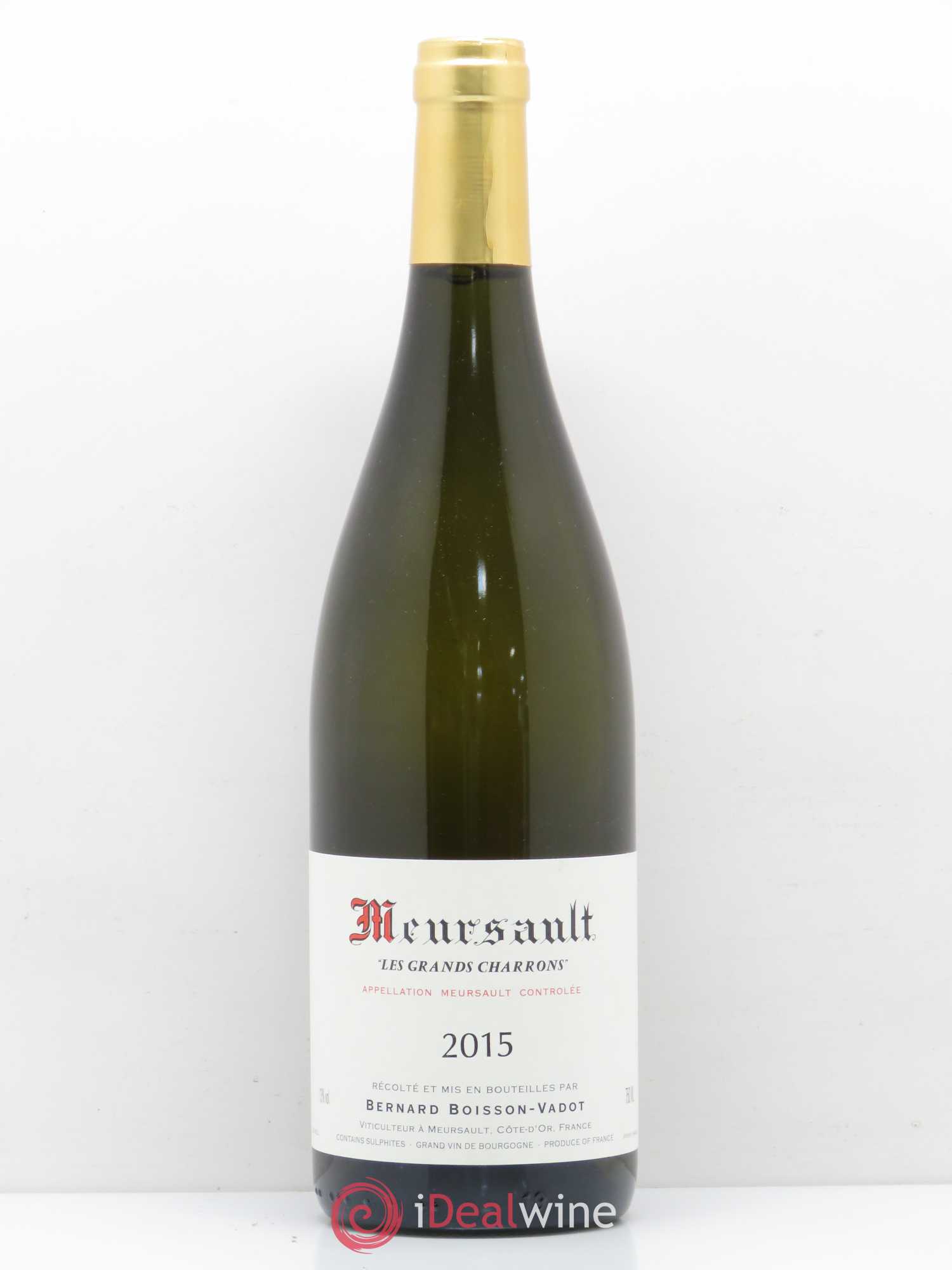 Meursault Les Grands Charrons Boisson-Vadot (Domaine) 2015 - Lot de 1 bouteille - 0