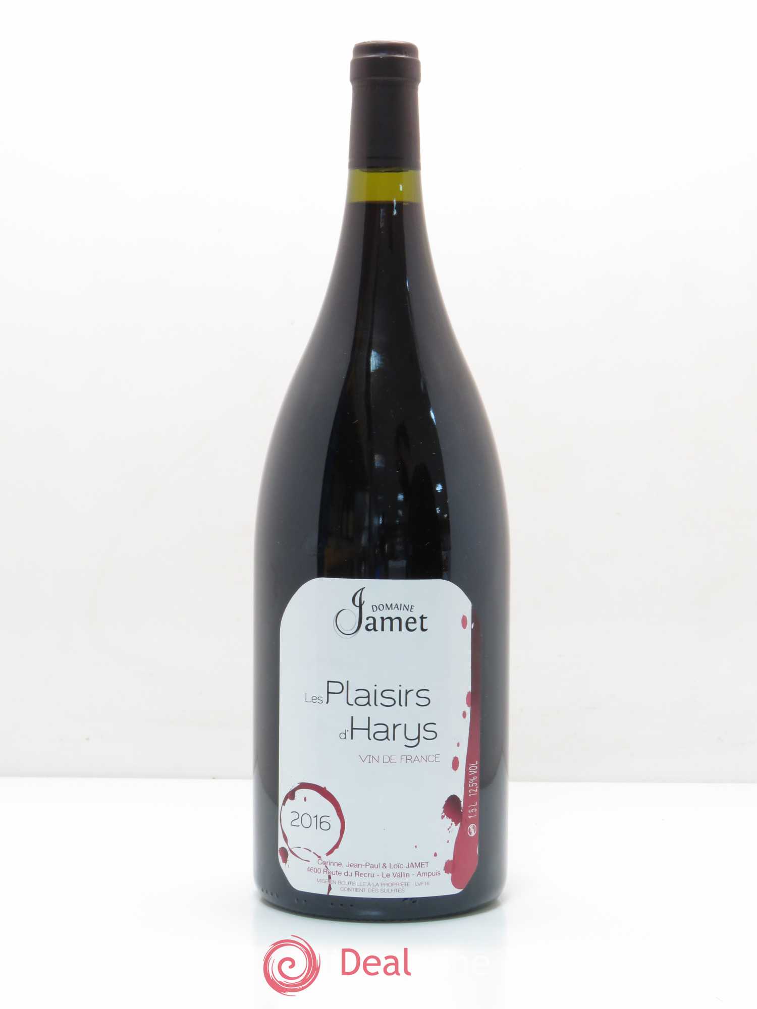 Vin de France Les Plaisirs d'Harys Jamet (Domaine) 2016 - Lot de 1 magnum - 0