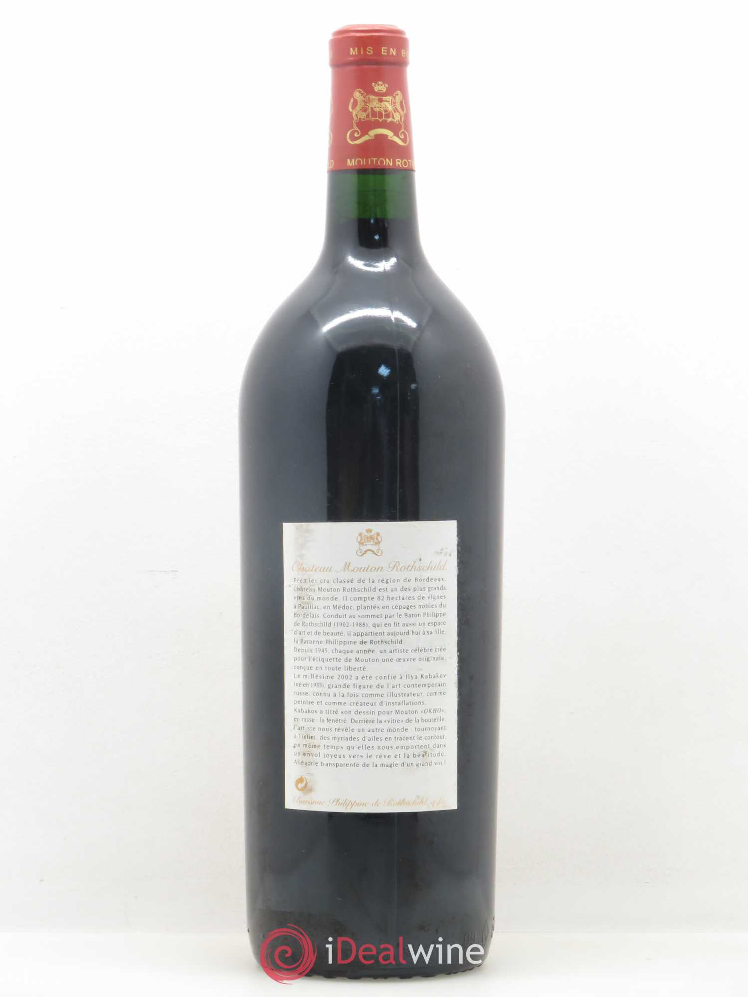 Château Mouton Rothschild 1er Grand Cru Classé 2002 - Lot de 1 bouteille - 1