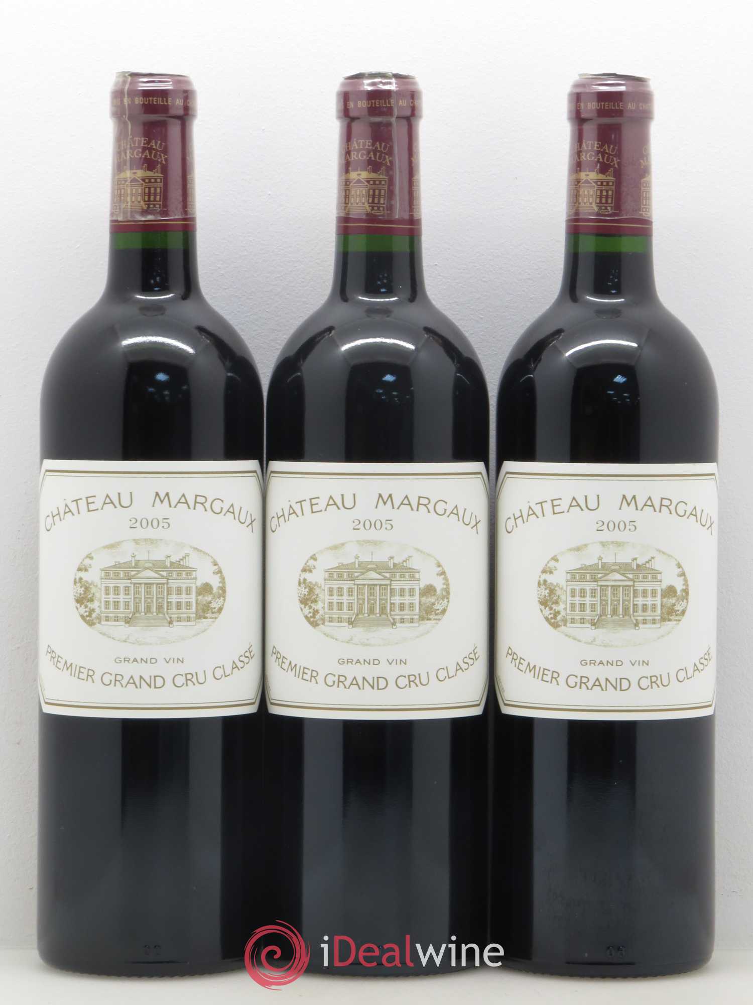 Château Margaux 1er Grand Cru Classé 2005 - Lot de 3 bouteilles - 0